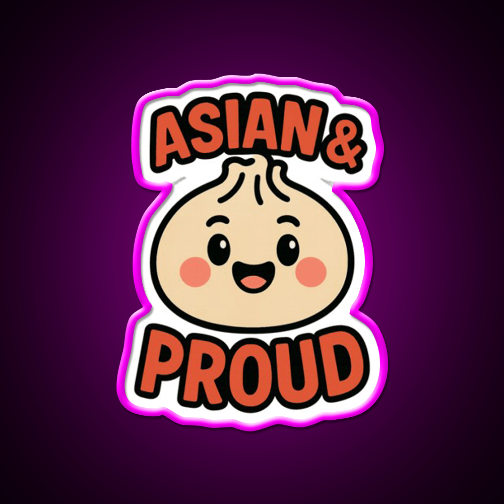 Asian Dumpling Character For Aapi Month Pride Asian Cultural Led Neon Sign Rgb Color - Shineneon