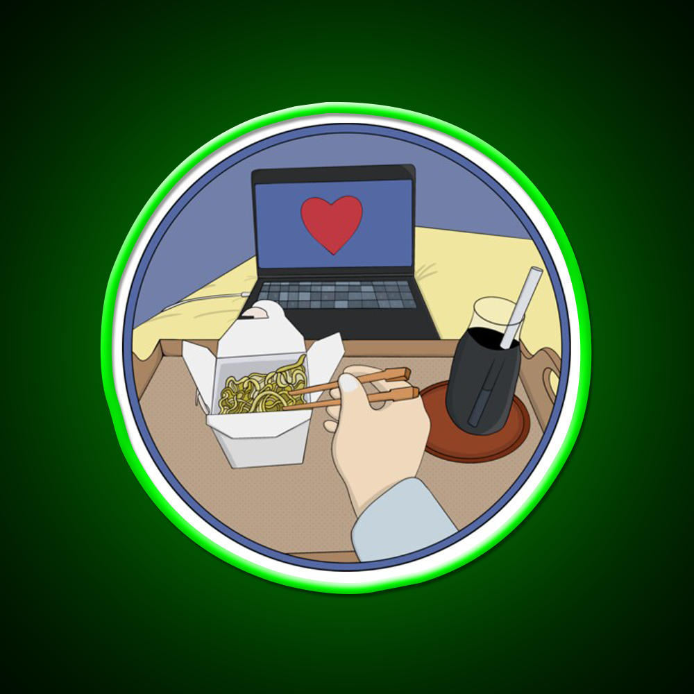 Asian Food A Drink And Something To Watch Led Neon Sign Chinese Food Rgb Color