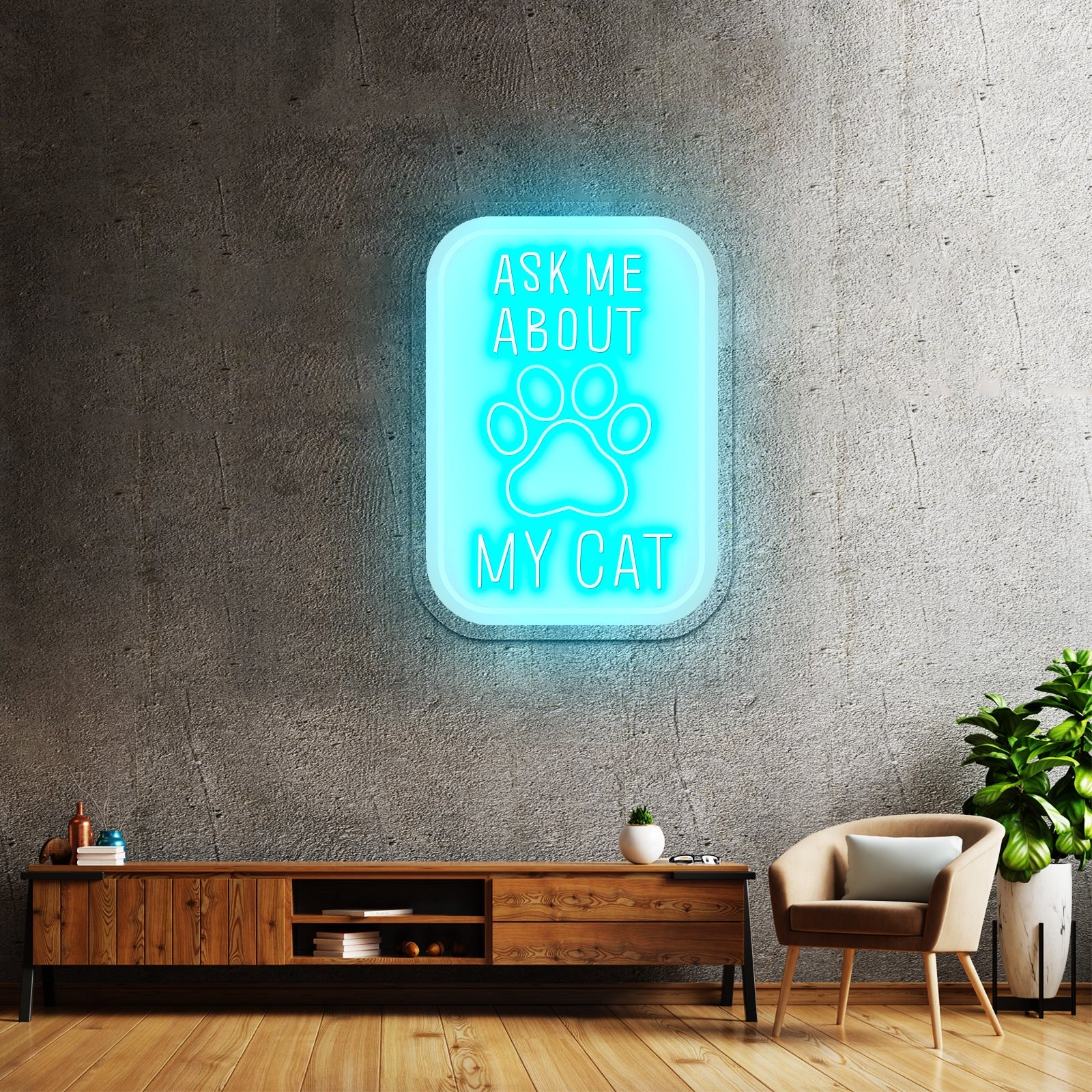 Ask Me About My Cat Green Neon Signs For Personalized Neon Signs - Shineneon