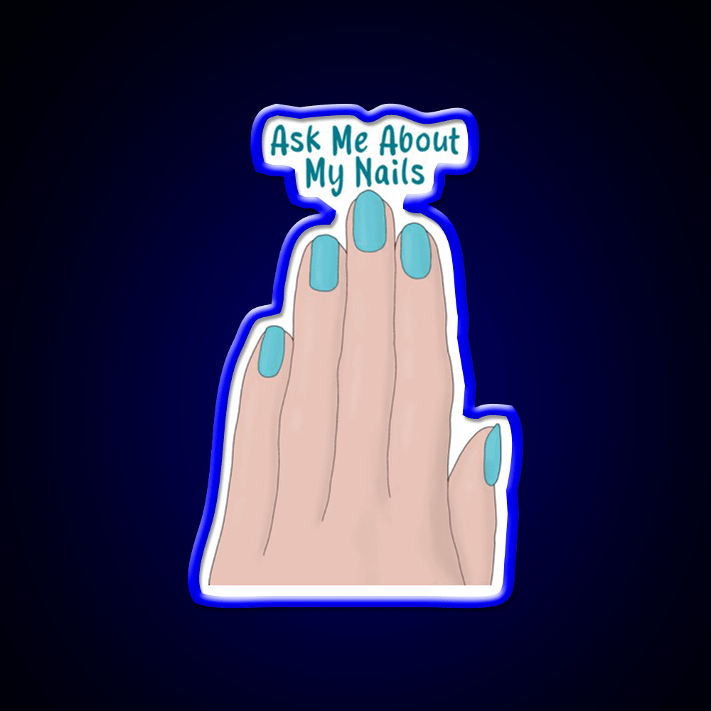 Ask Me About My Nail Salon Led Neon Sign For Beauty Salon Rgb Color - Shineneon