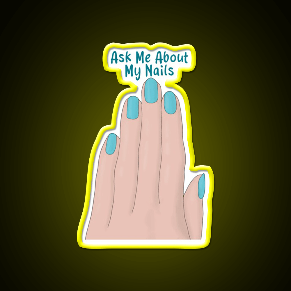 Ask Me About My Nail Salon Led Neon Sign For Beauty Salon Rgb Color - Shineneon