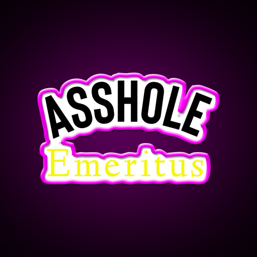 Asshole Emeritus Man Cave Bar Led Neon Sign Rgb Color