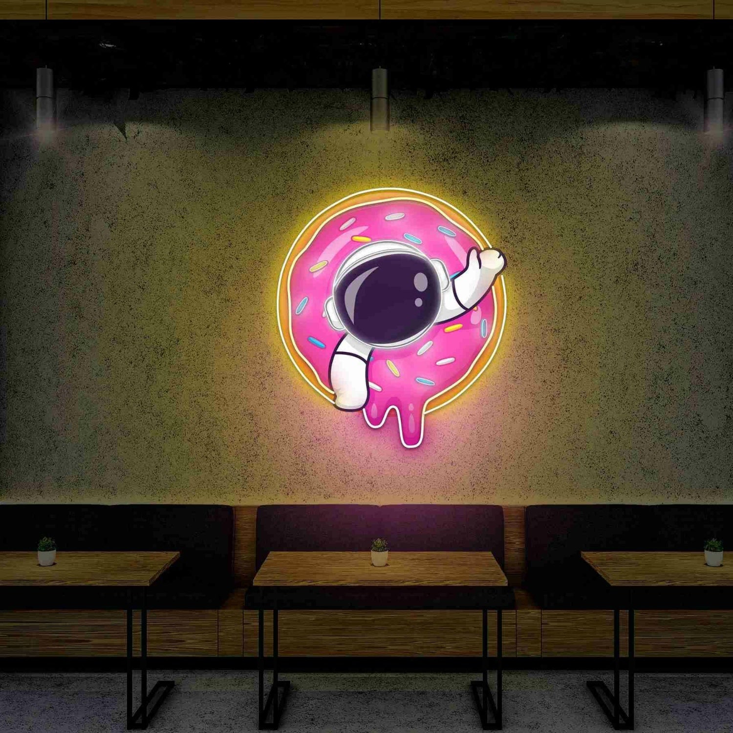 Astro Donut Uv Light Illuminate Cosmic Delights | Shineneon