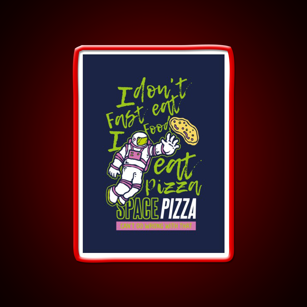 Astro Pizza Fast Food Led Neon Sign For Burger Place Rgb Color