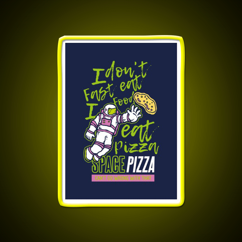 Astro Pizza Fast Food Led Neon Sign For Burger Place Rgb Color