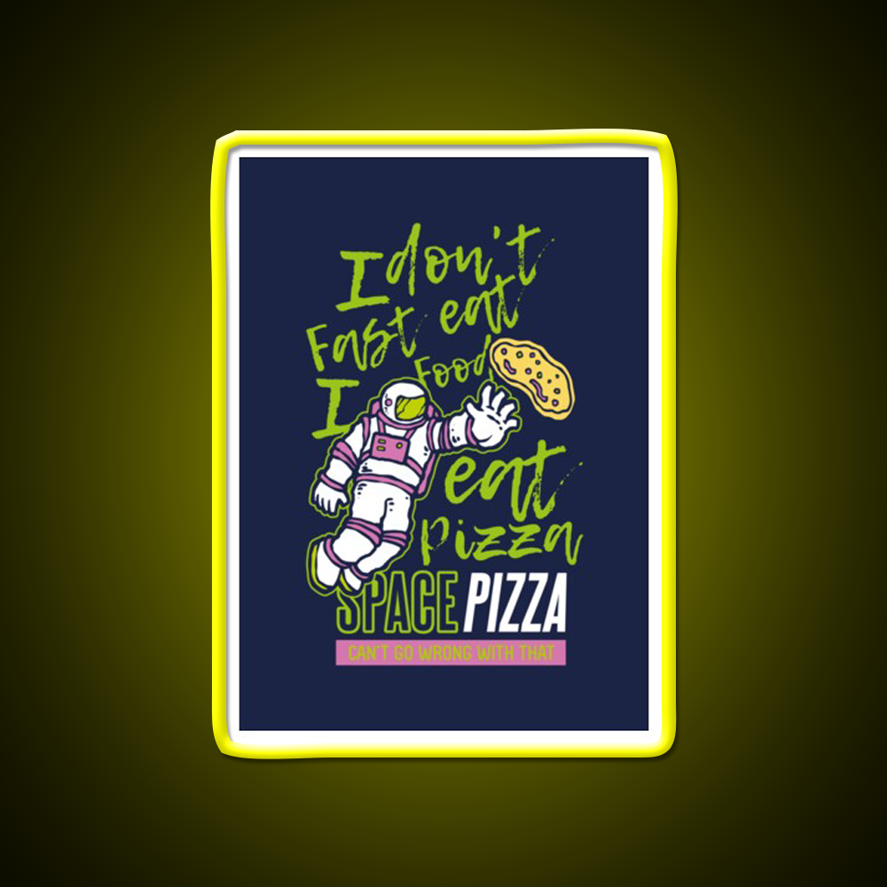 Astro Pizza Fast Food Led Neon Sign For Burger Place Rgb Color