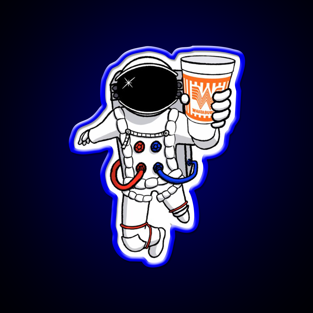 Astroburger Fast Food Led Neon Sign For Burger Place Rgb Color