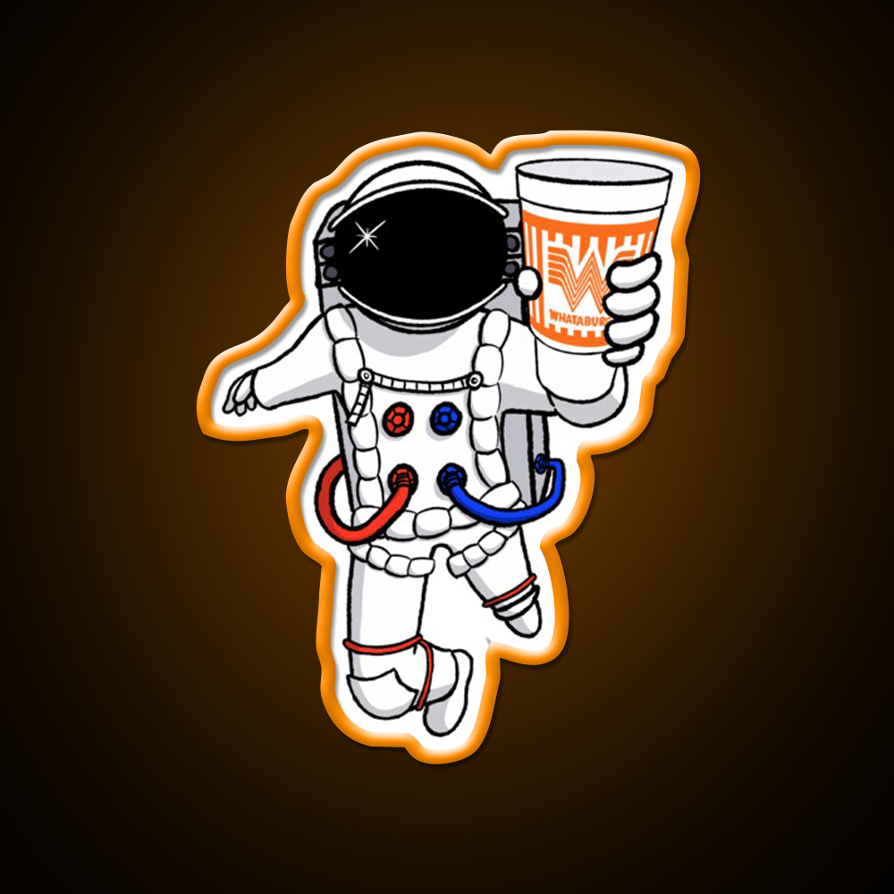 Astroburger Fast Food Led Neon Sign For Burger Place Rgb Color