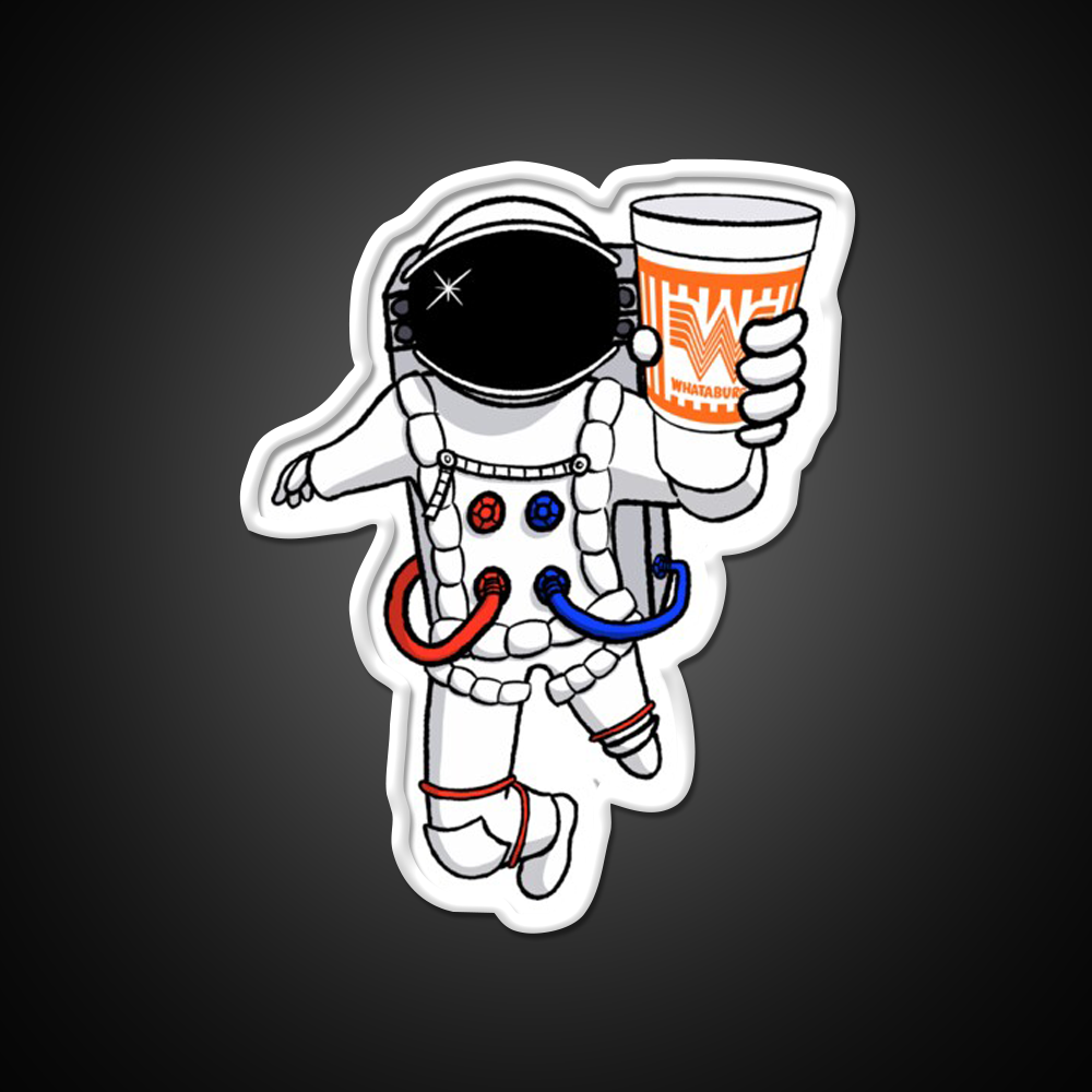 Astroburger Fast Food Led Neon Sign For Burger Place Rgb Color