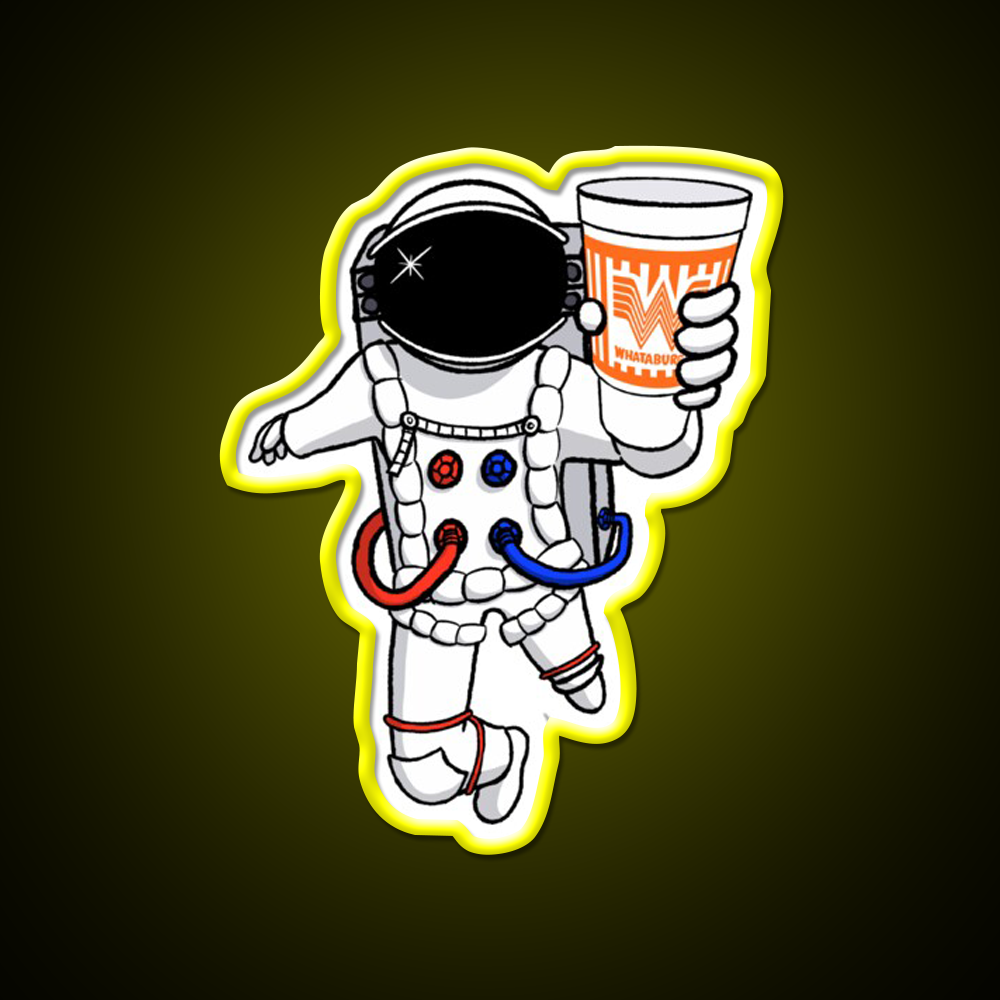 Astroburger Fast Food Led Neon Sign For Burger Place Rgb Color