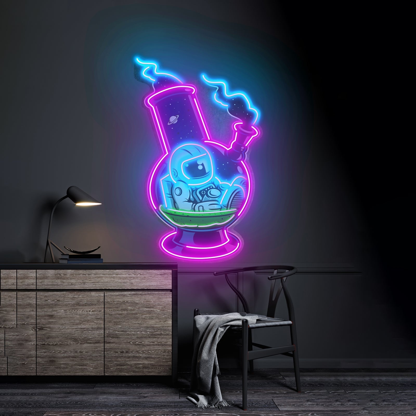 Astronaut Bong Custom Led Signs Artwork For Sale - Shineneon