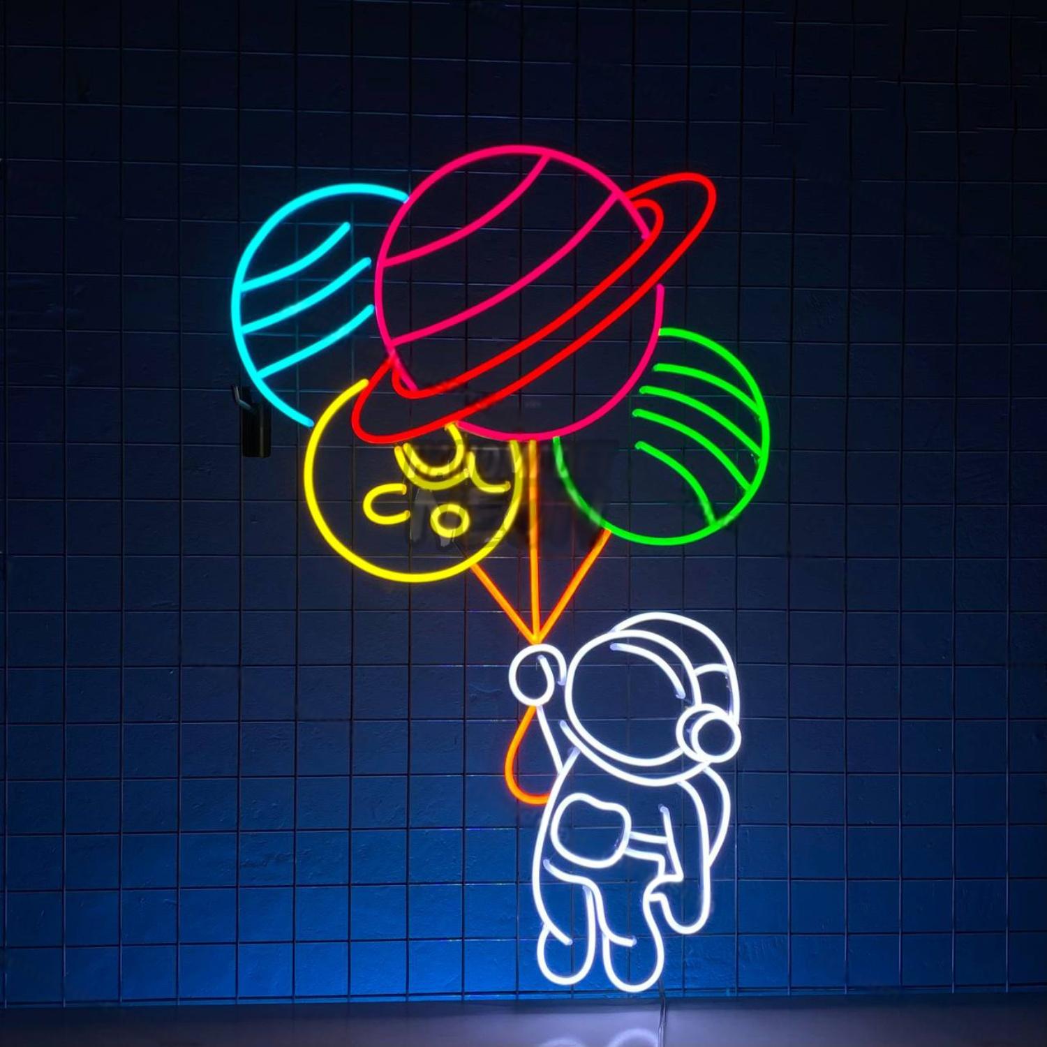 Astronaut Burger Led Neon Sign Hamburger Lover Gifts | Shineneon