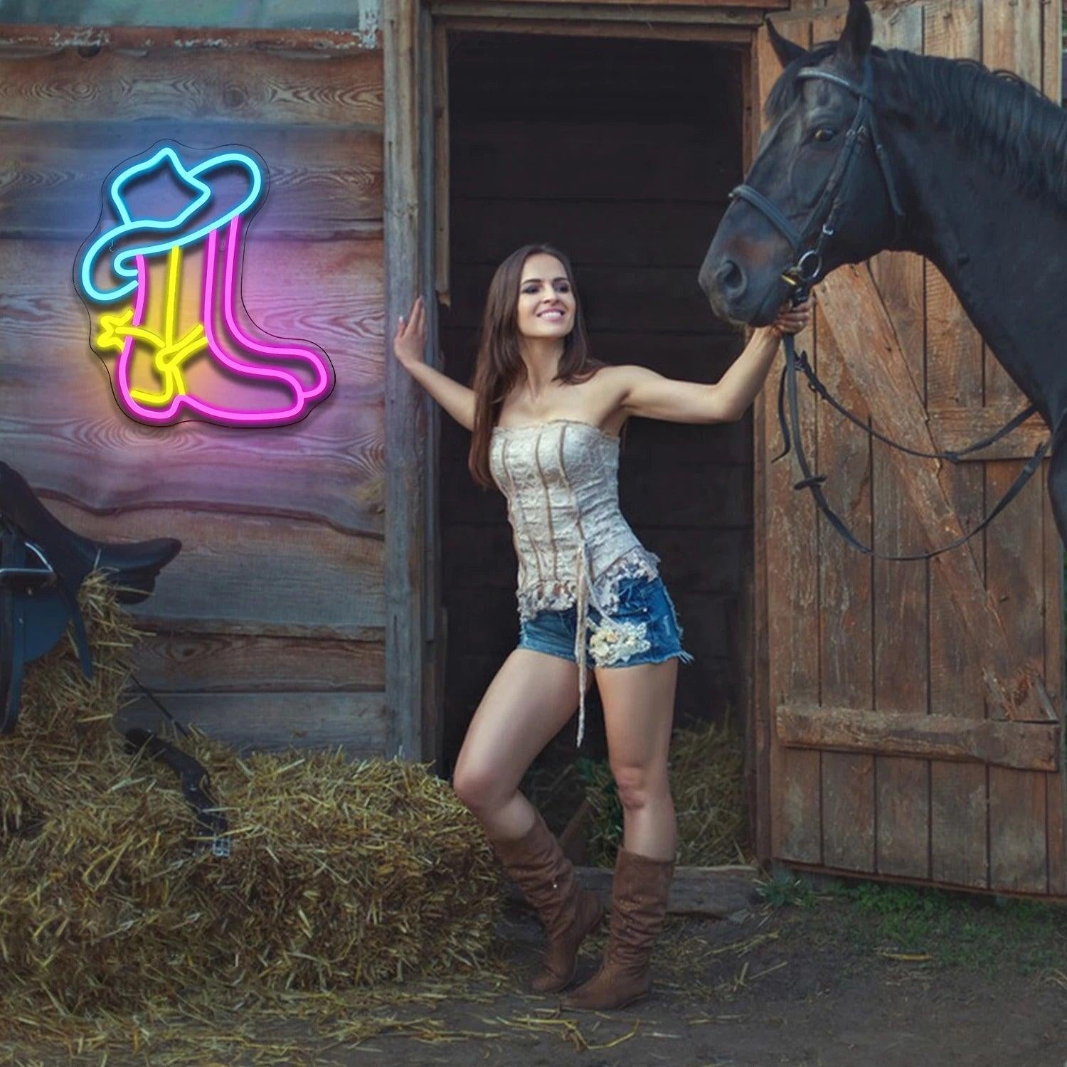 Cowboy Boot LED Neon Sign Affortable Neon Sign | Shineneon