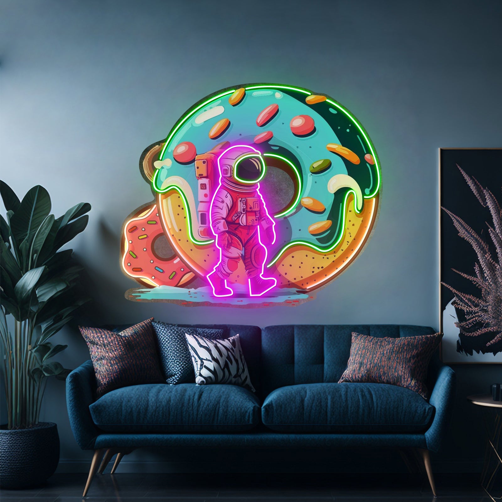 Astronaut Donut Custom Led Signs Artwork For Sale