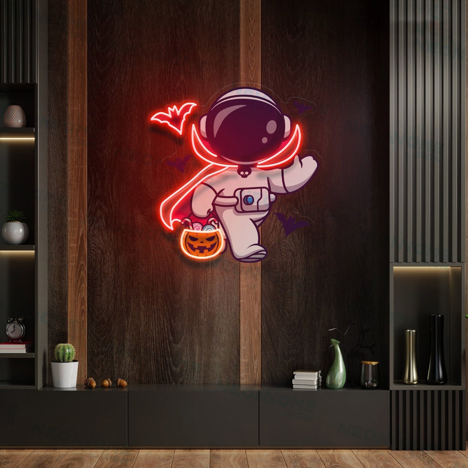 Astronaut Dracula Led Uv Neon Sign Halloween Decoration | Shineneon