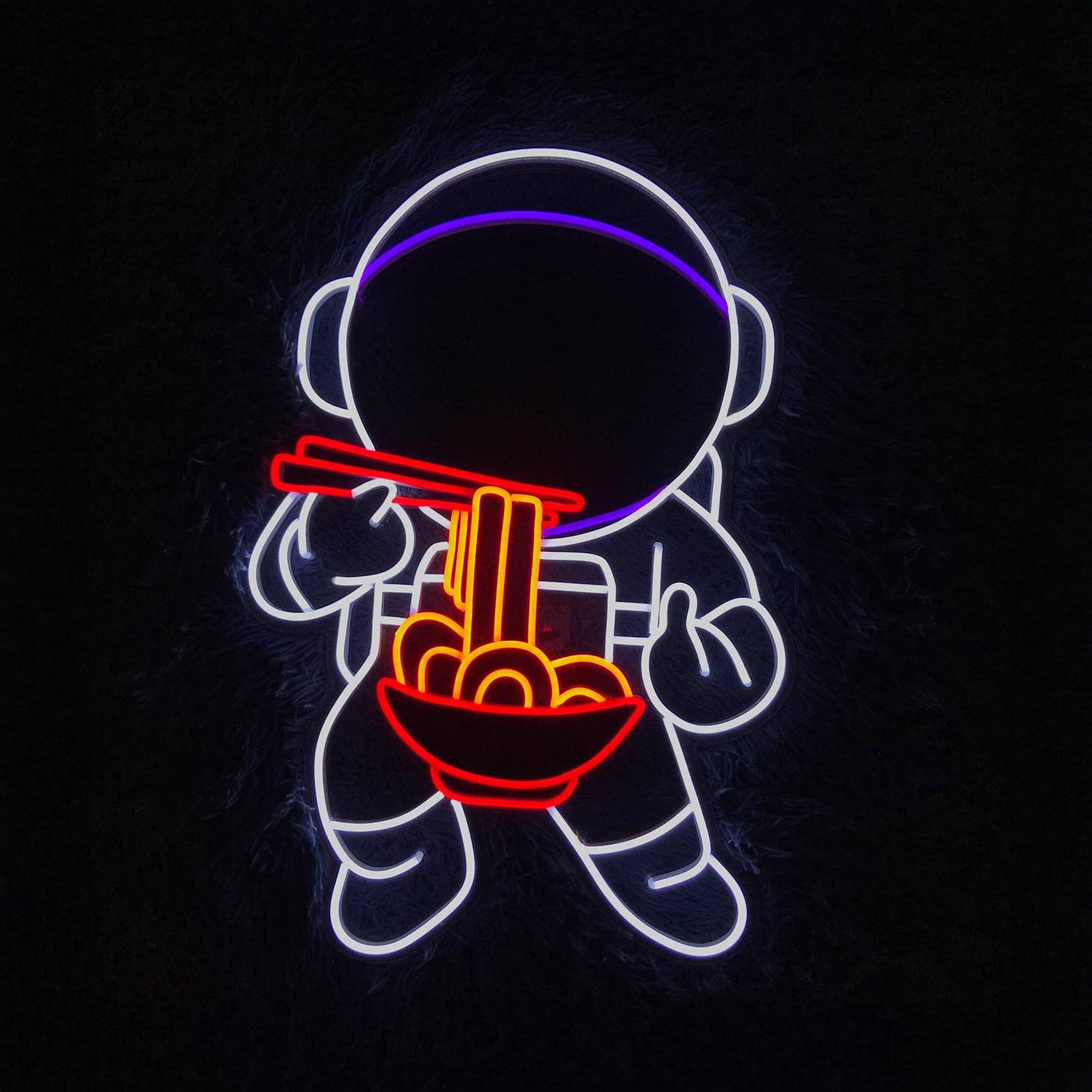 Astronaut Eating Ramen Neon Sign Home Decor | Shineneon