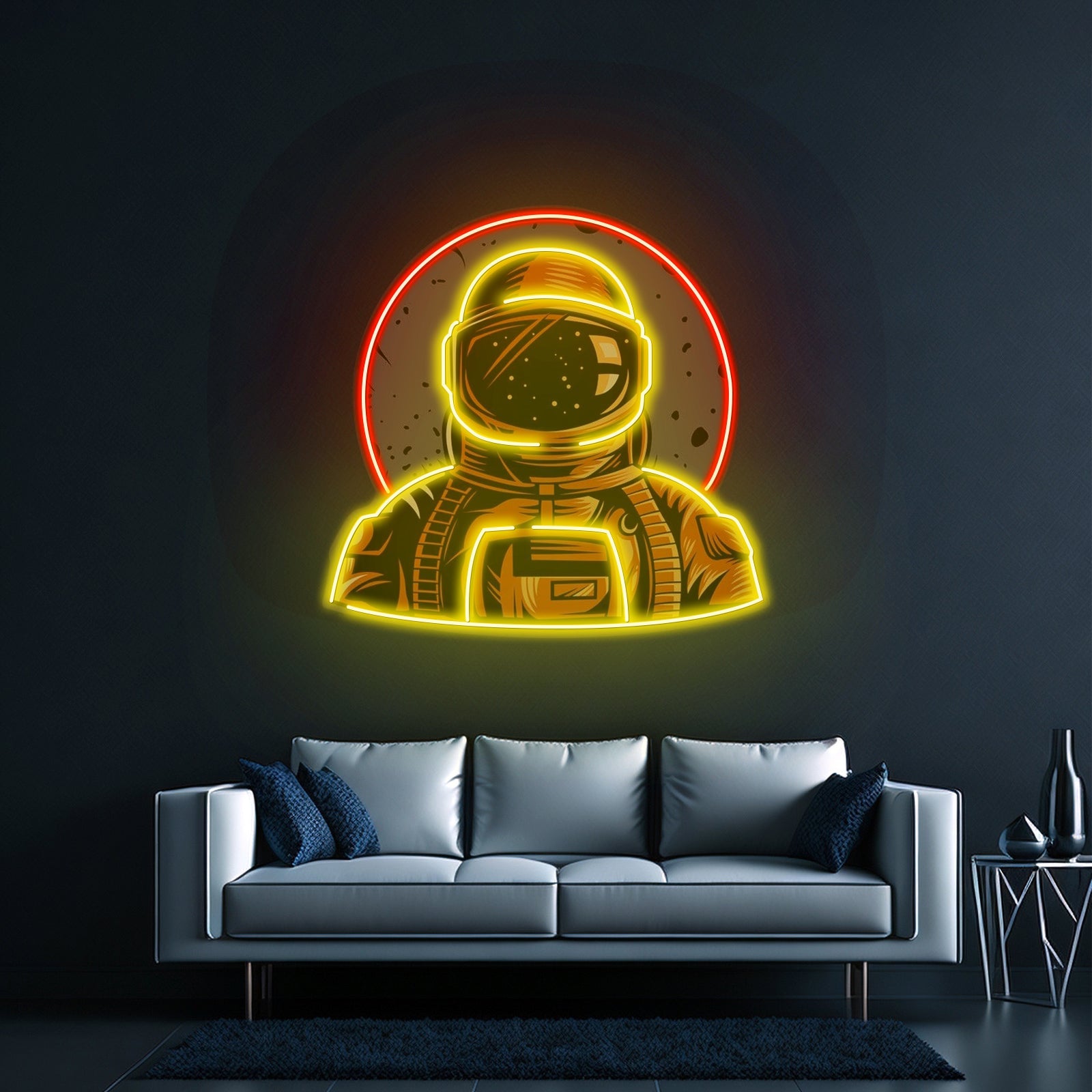 Astronaut Emblem Custom Led Signs Artwork For Sale - Shineneon