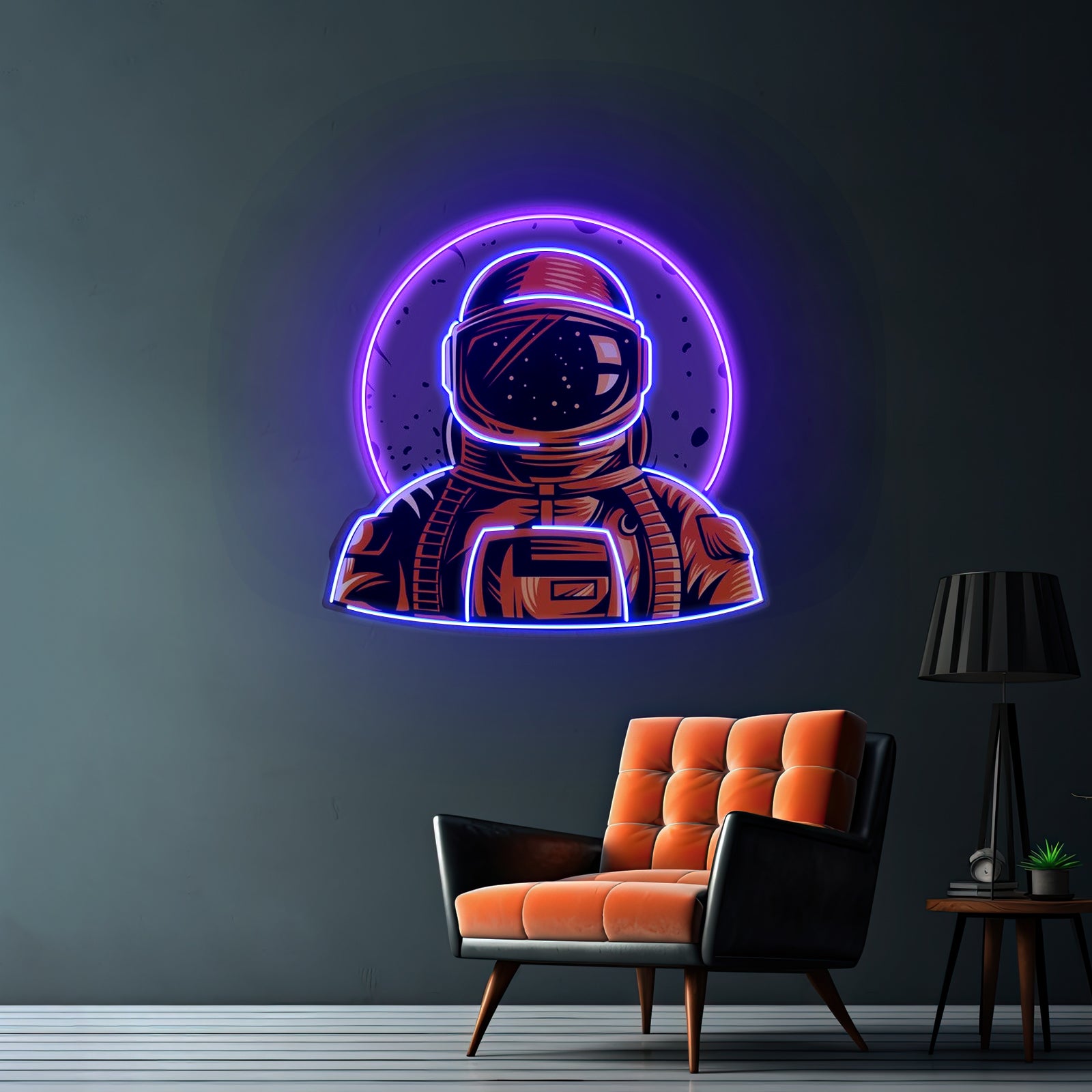 Astronaut Emblem Custom Led Signs Artwork For Sale