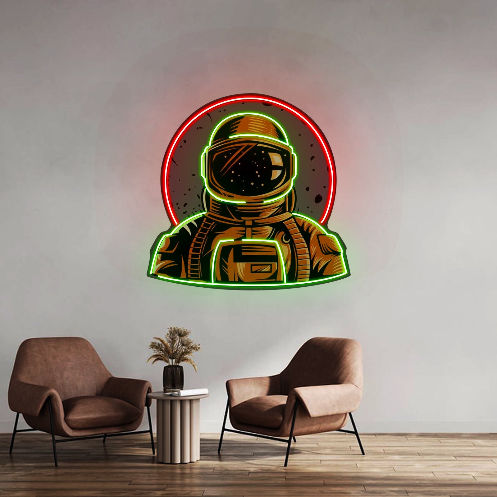 Astronaut Emblem Custom Led Signs Artwork For Sale
