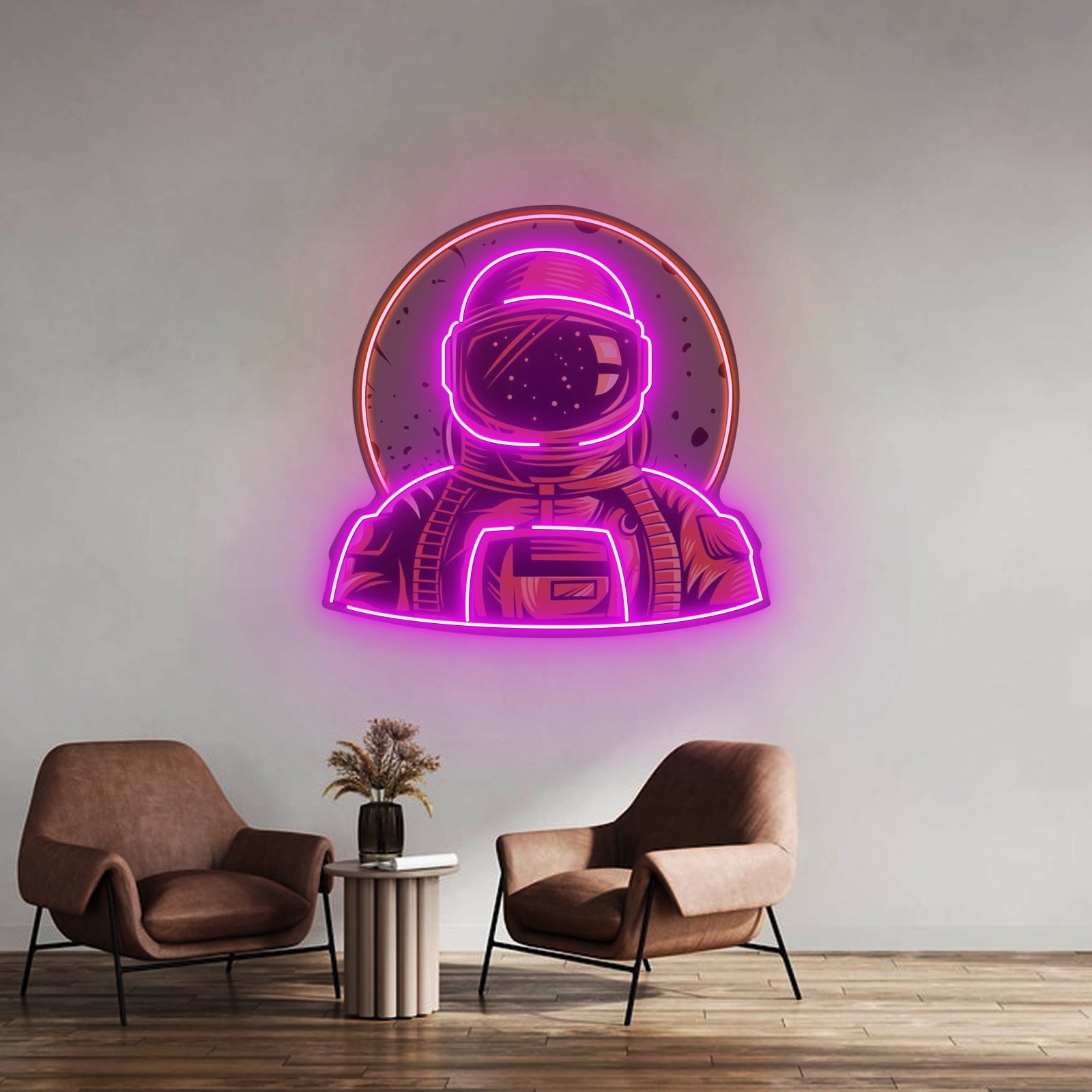Astronaut Emblem Custom Led Signs Artwork For Sale
