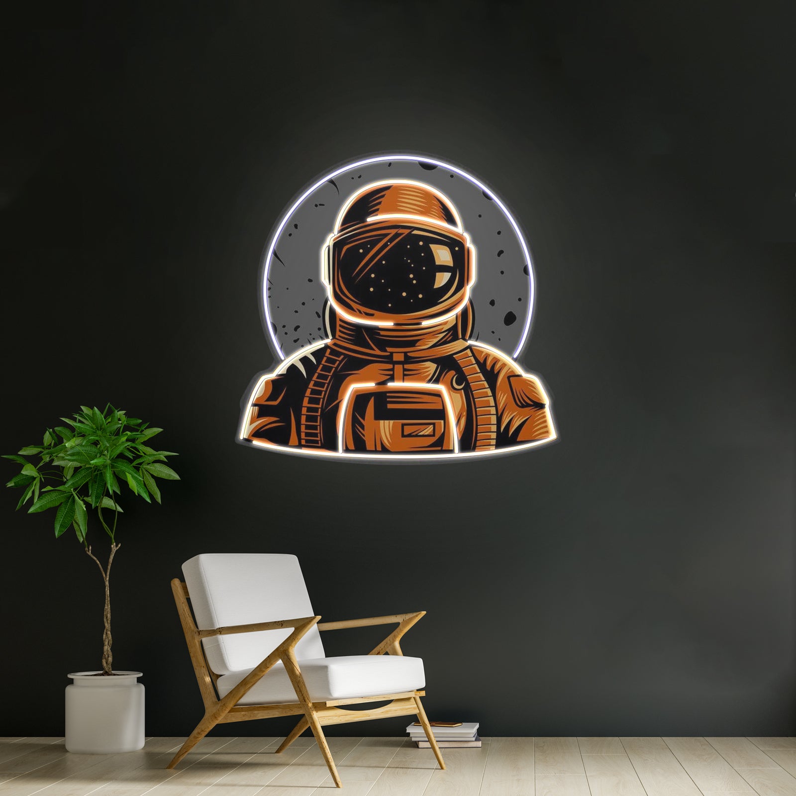 Astronaut Emblem Custom Led Signs Artwork For Sale