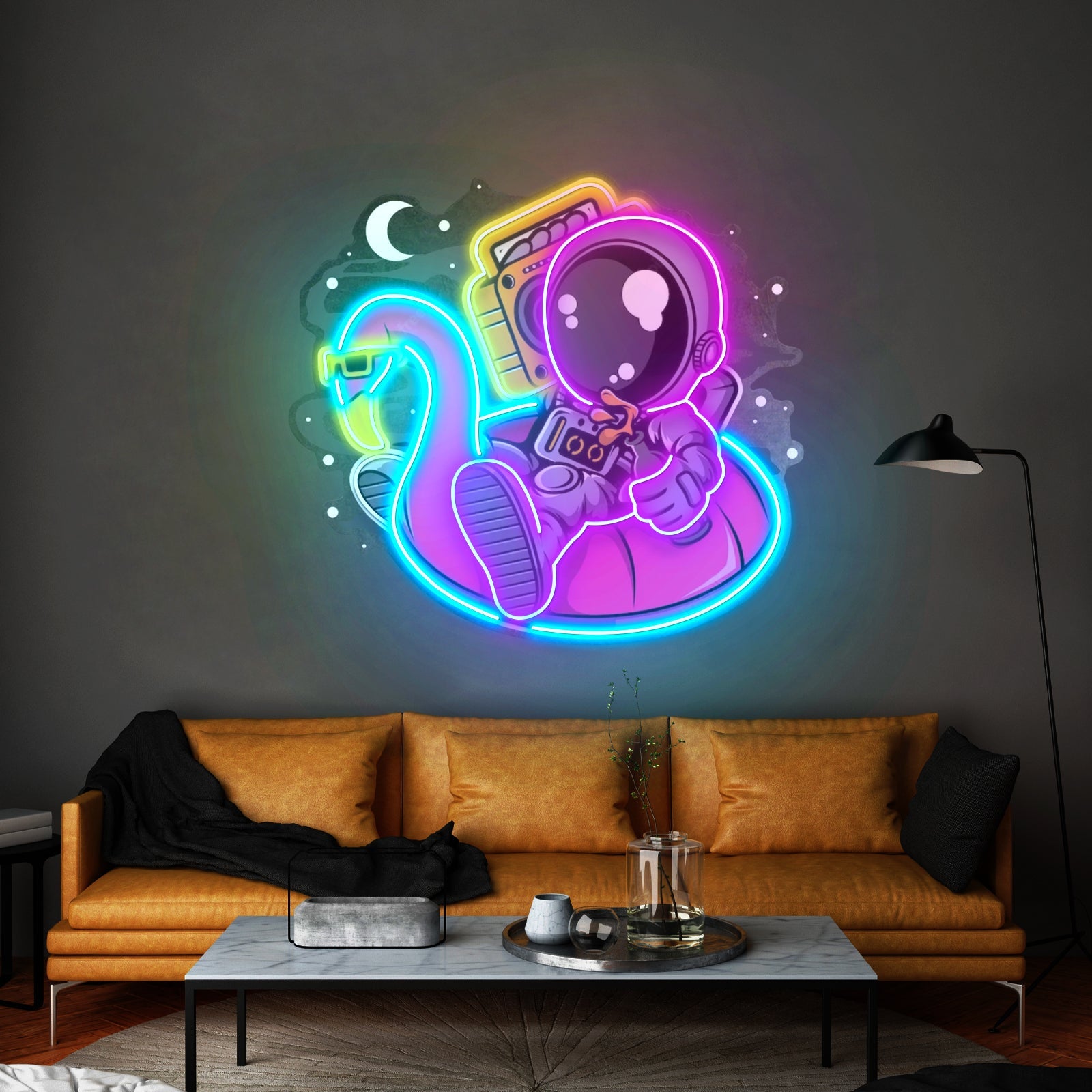 Astronaut Floaties Ballon Led Neon Sign Light Custom Led Signs - Shineneon