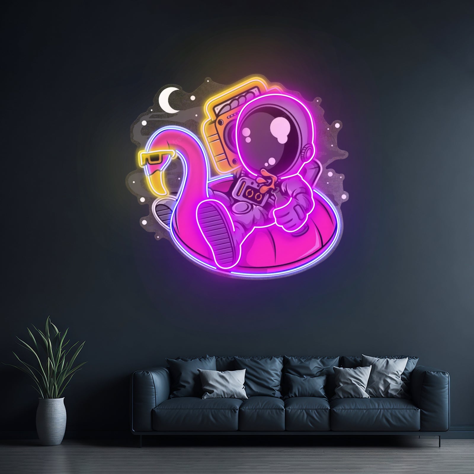 Astronaut Floaties Ballon Led Neon Sign Light Custom Led Signs - Shineneon