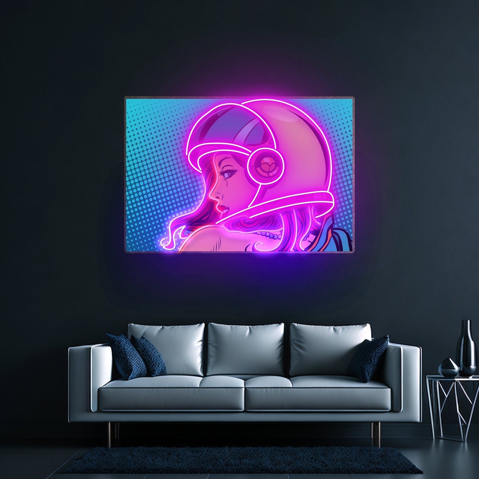 Astronaut Girl Custom Led Signs Artwork For Sale - Shineneon