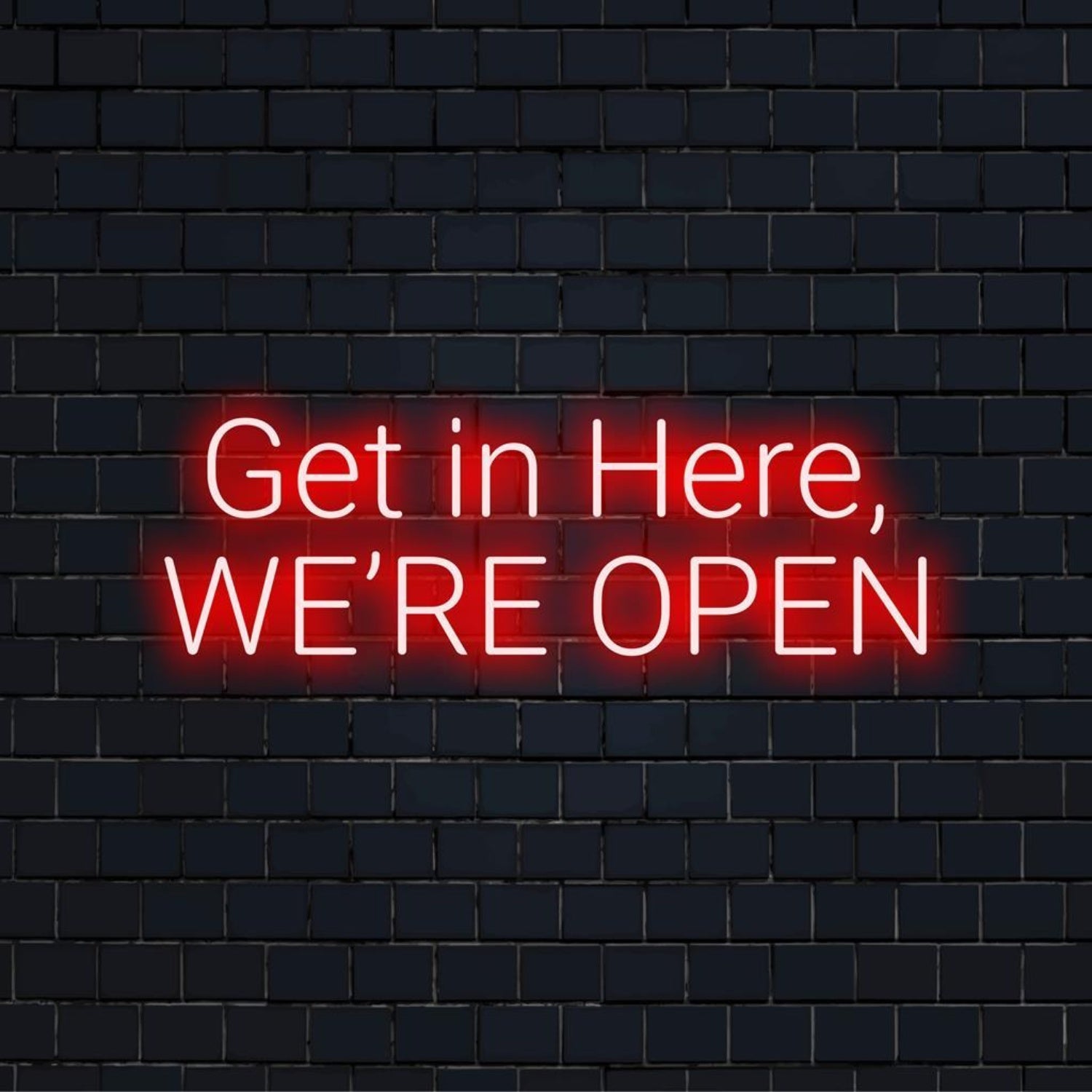Get In Here Were Open LED Neon Sign | Shineneon