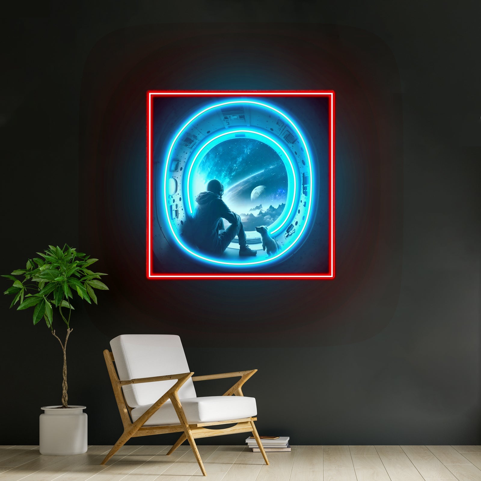 Astronaut In The Spacecraft Led Neon Sign Light Custom Led Signs - Shineneon