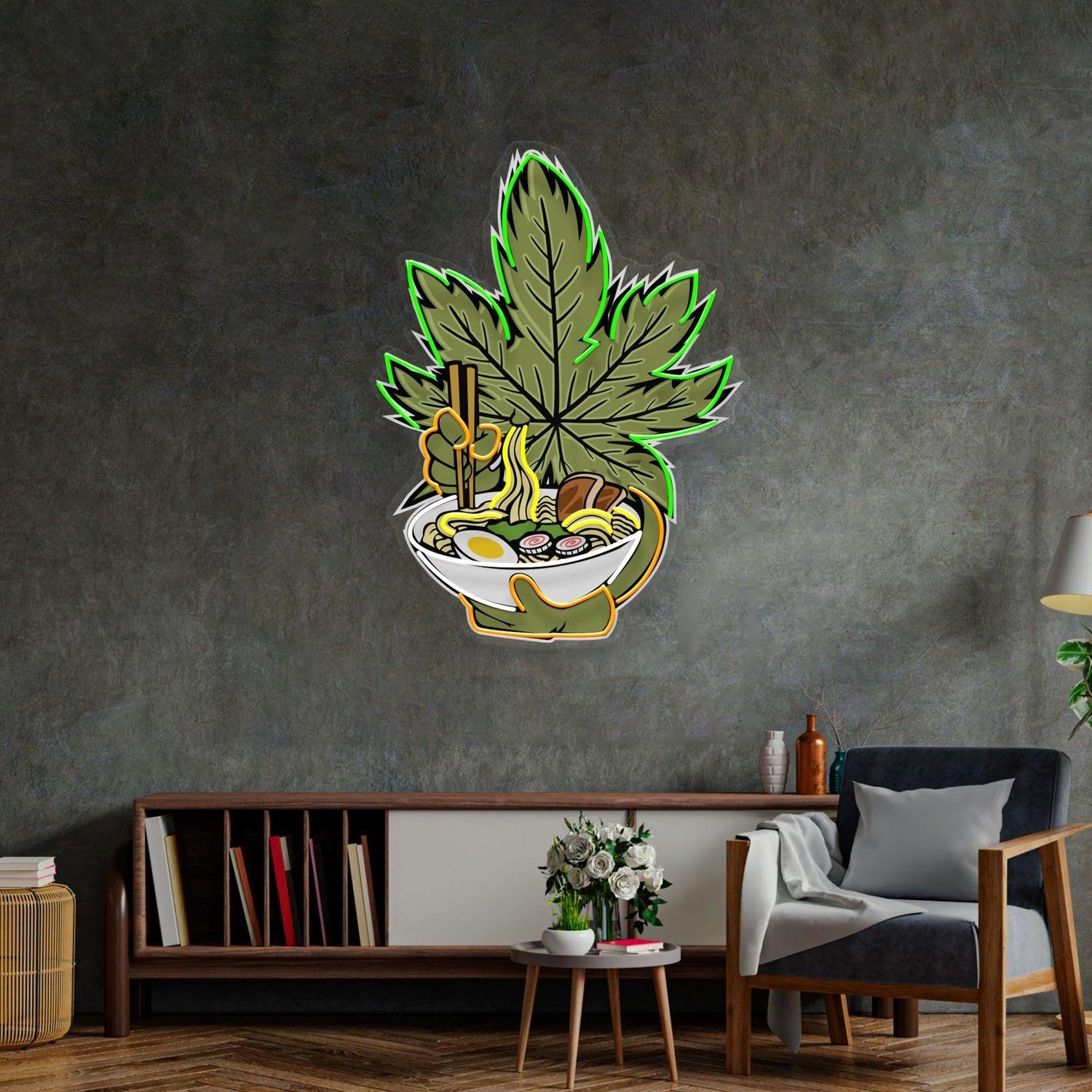 Astronaut Jamming On Neon Planet Uv Printed Led Neon Sign For Living Room Decor | Shineneon