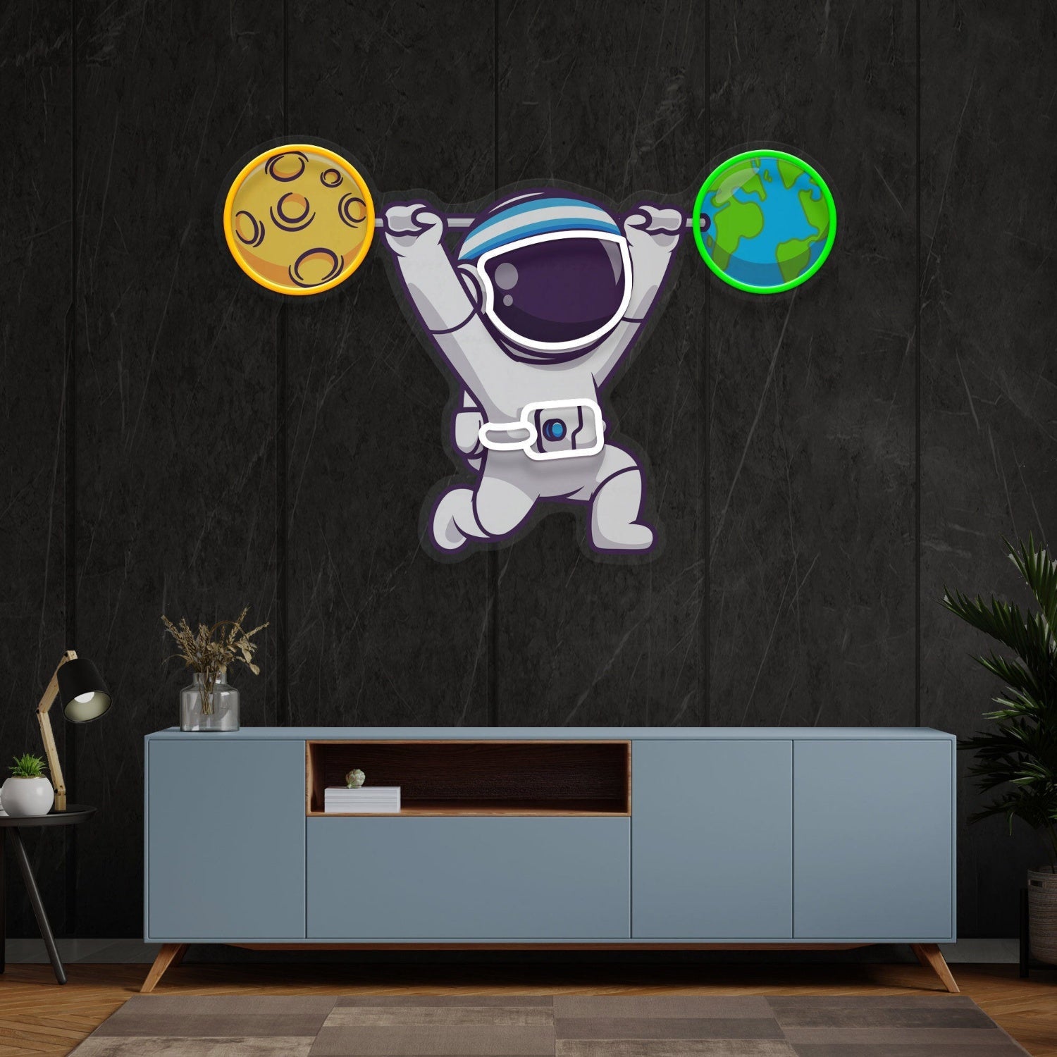 Astronaut Led Uv Led Neon Sign Fliving Room Wall Decor - Shineneon