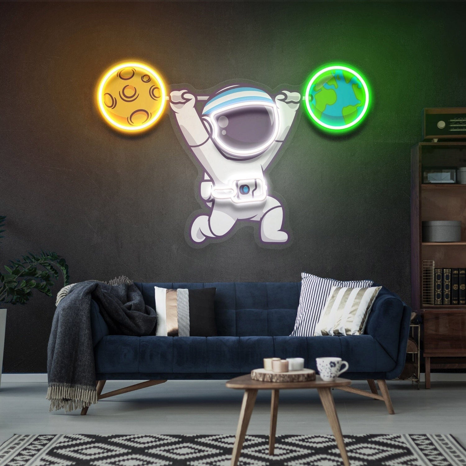 Astronaut Led Uv Led Neon Sign Fliving Room Wall Decor - Shineneon