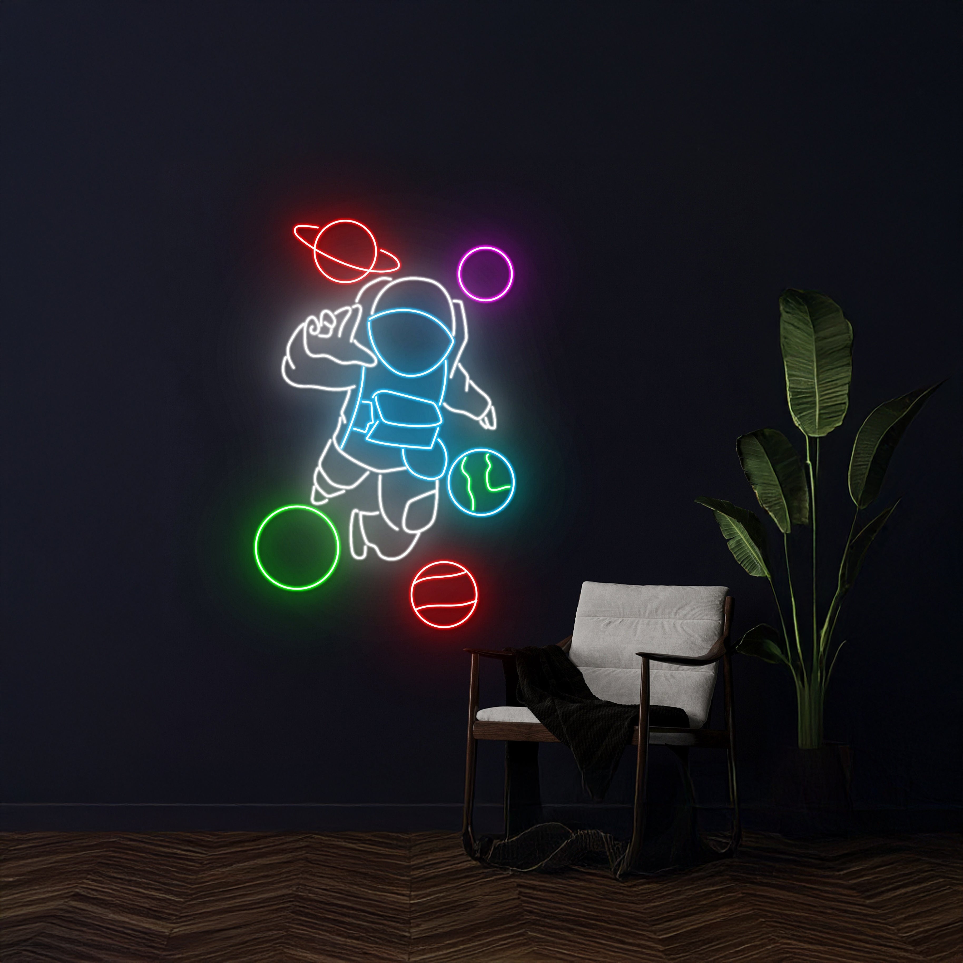 Astronaut Neon Sign Astronaut Planet Neon Light | Shineneon