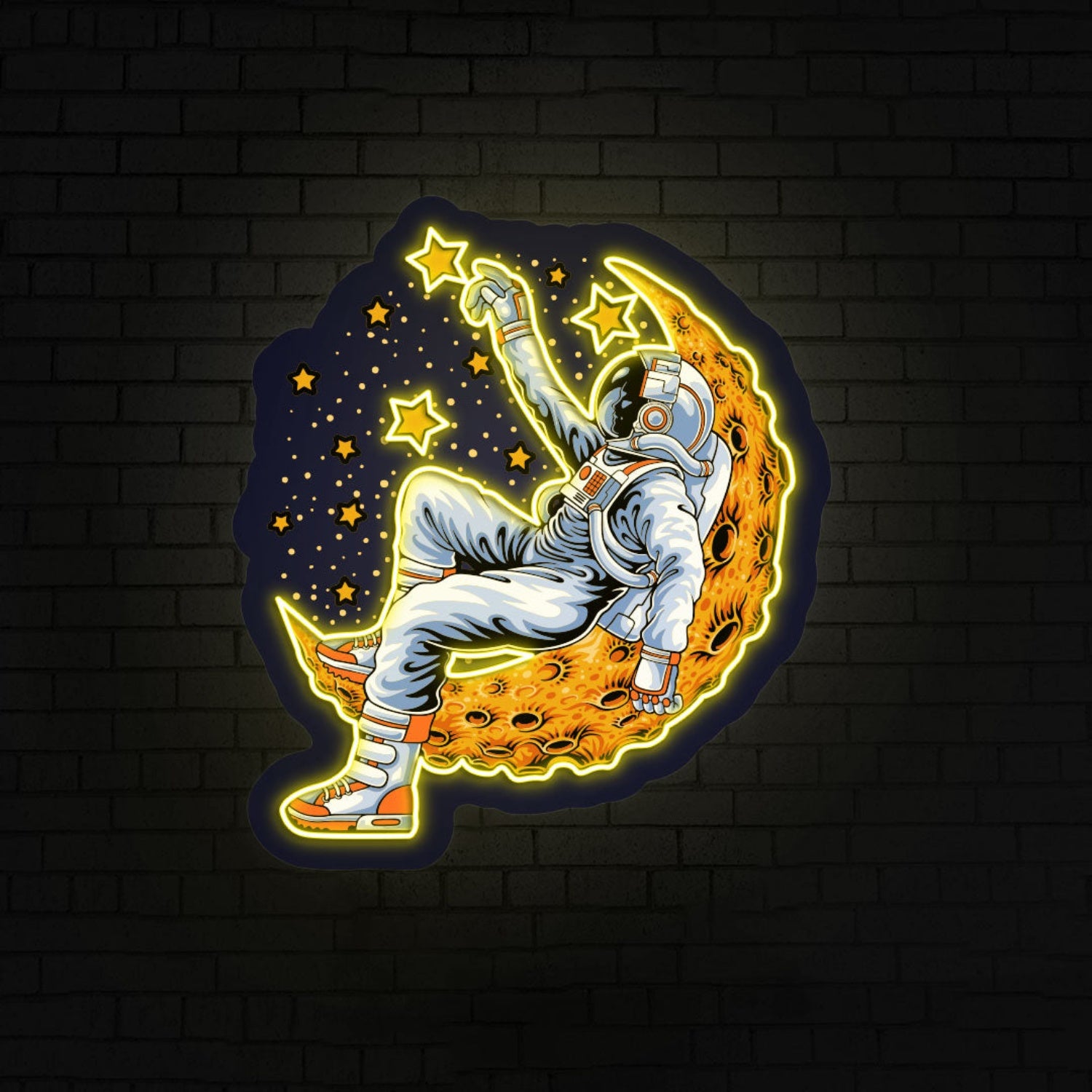 Astronaut On Moon Neon Artwork | Shineneon