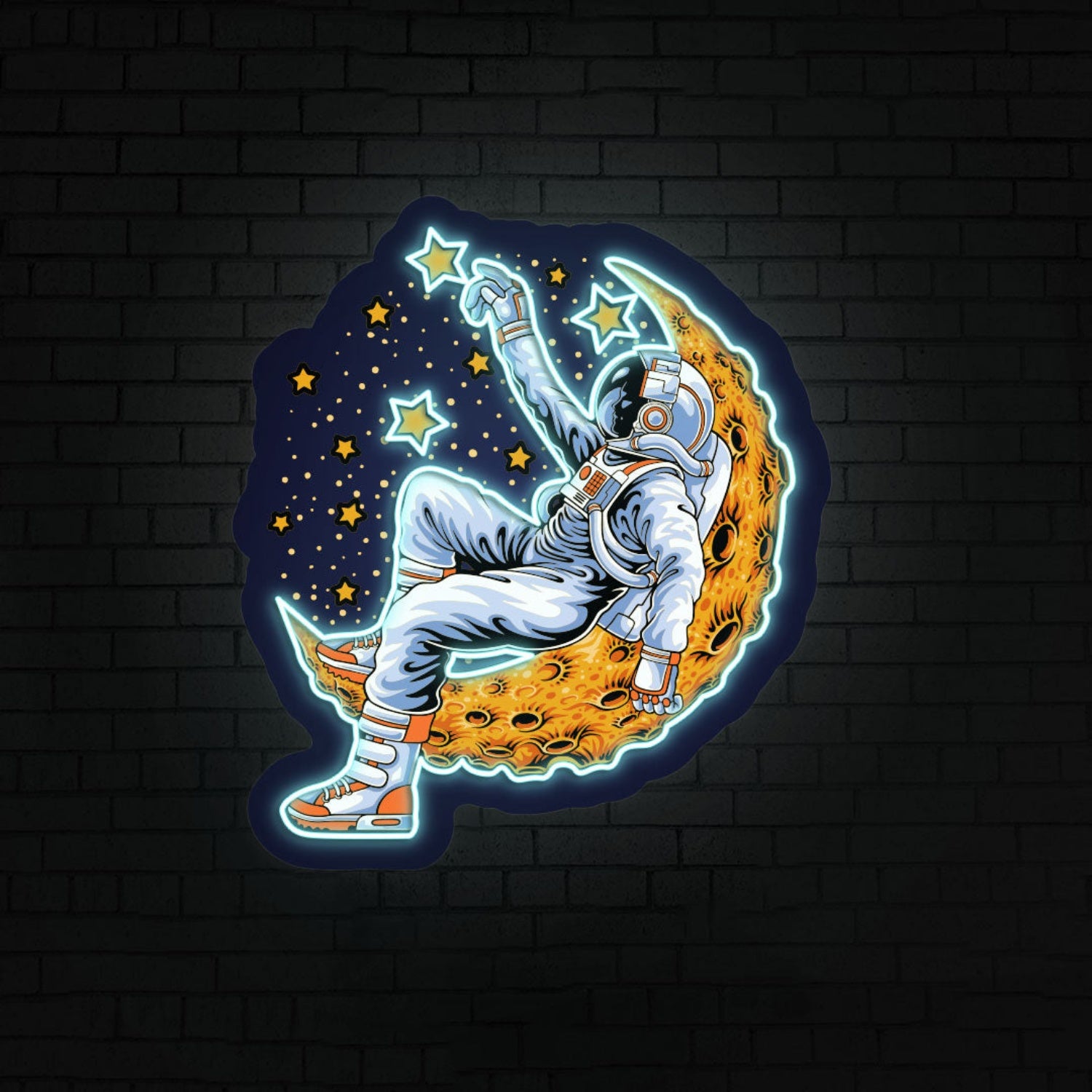 Astronaut On Moon Neon Artwork | Shineneon