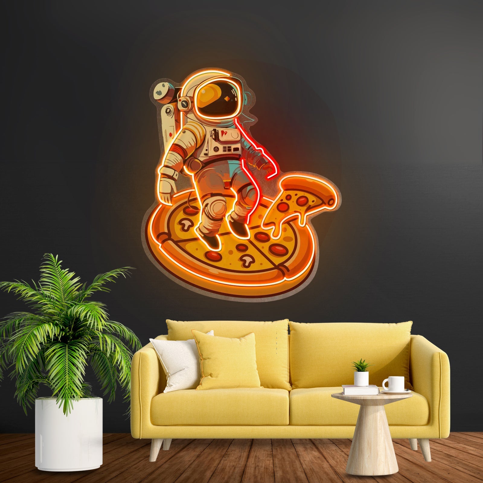 Astronaut Pizza Custom Led Signs Artwork For Sale - Shineneon