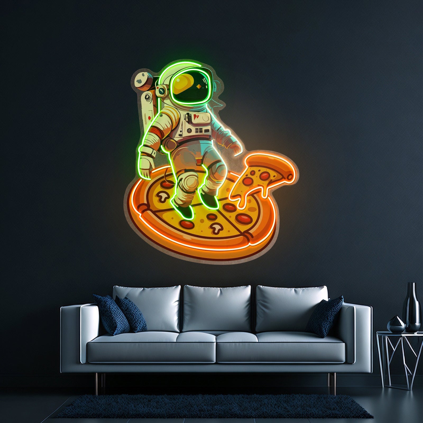 Astronaut Pizza Custom Led Signs Artwork For Sale
