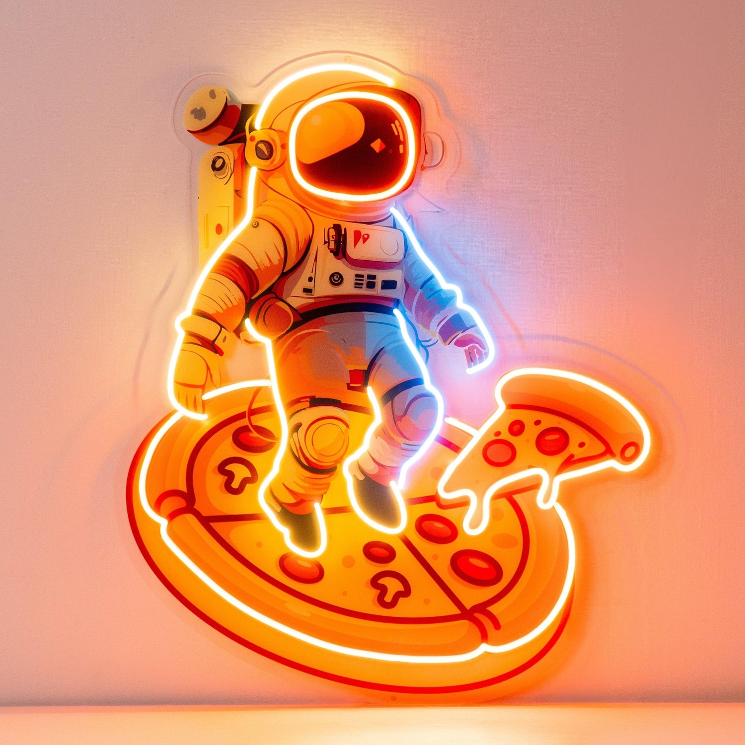 Astronaut Pizza Led Neon Acrylic Artwork | Shineneon