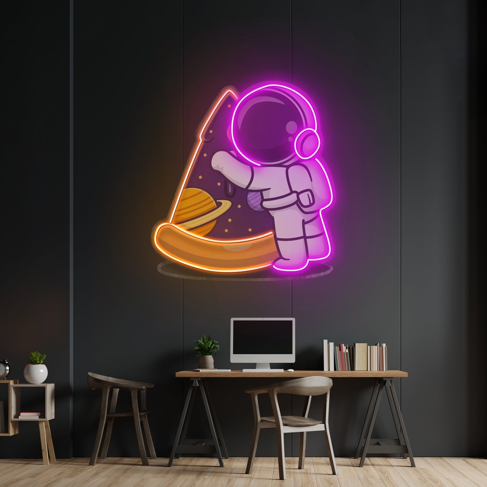 Astronaut Pizza Led Neon Sign Light Custom Led Signs - Shineneon