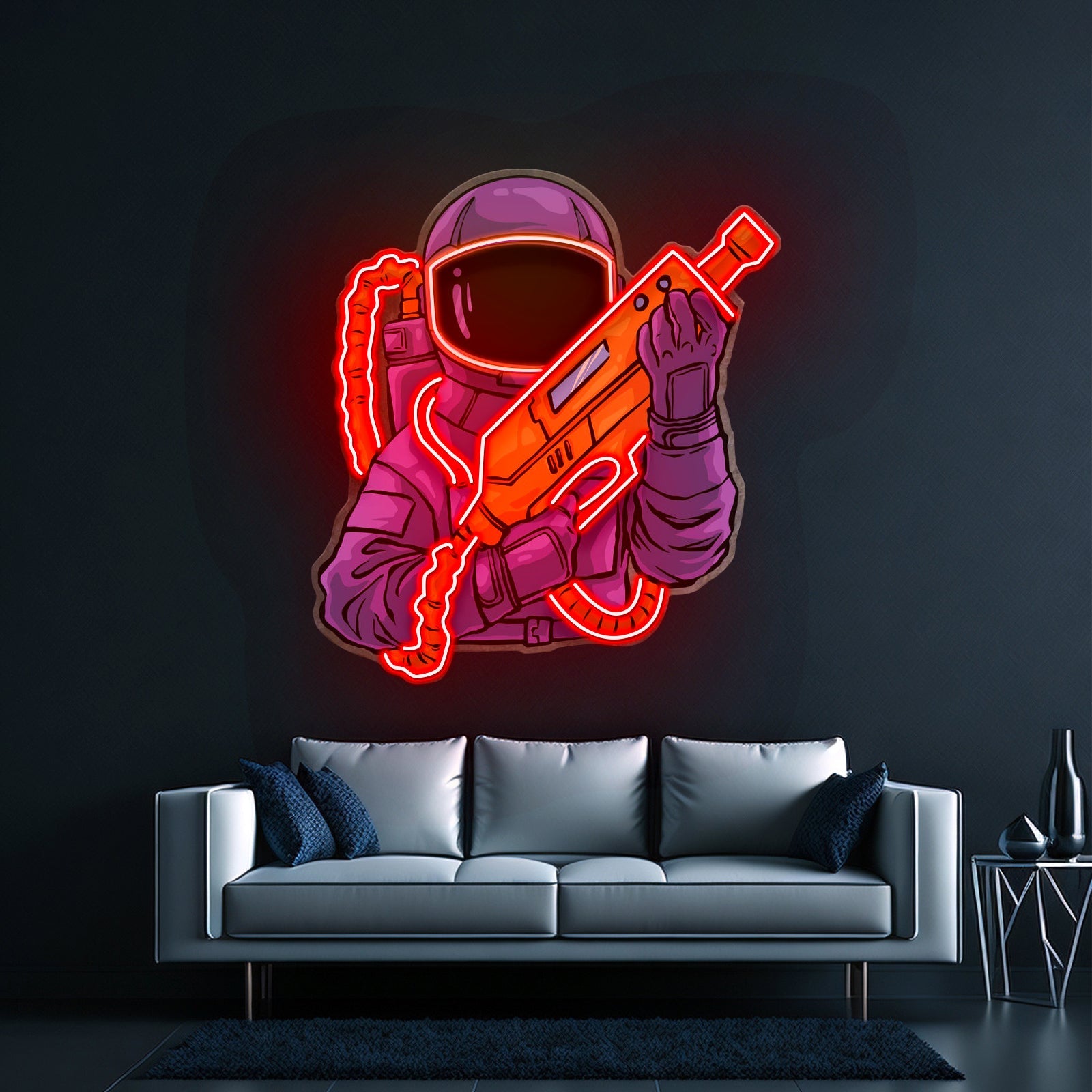 Astronaut Sight Gun Head Led Neon Sign Light Custom Led Signs - Shineneon