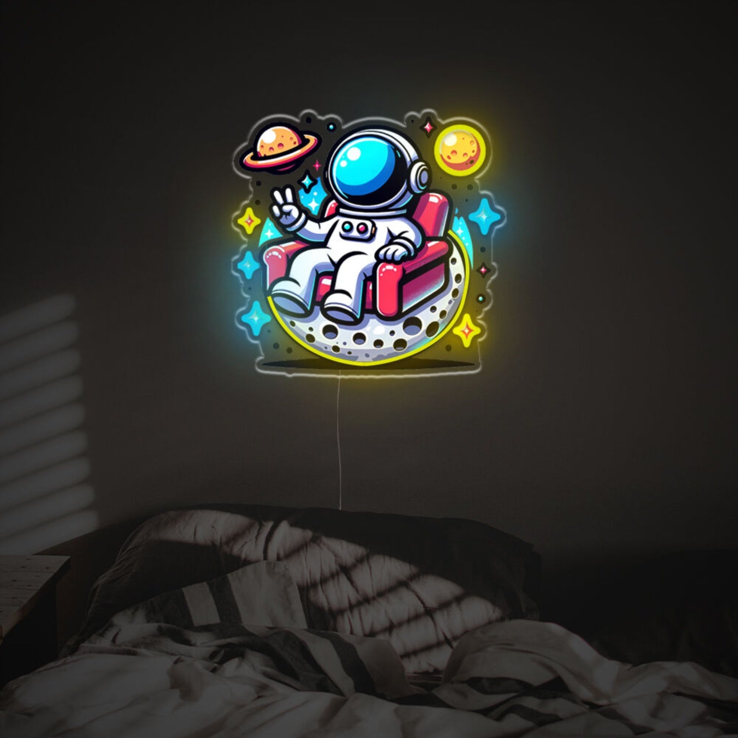 Astronaut Sitting On The Sofa Led Neon Acrylic Artwork | Shineneon