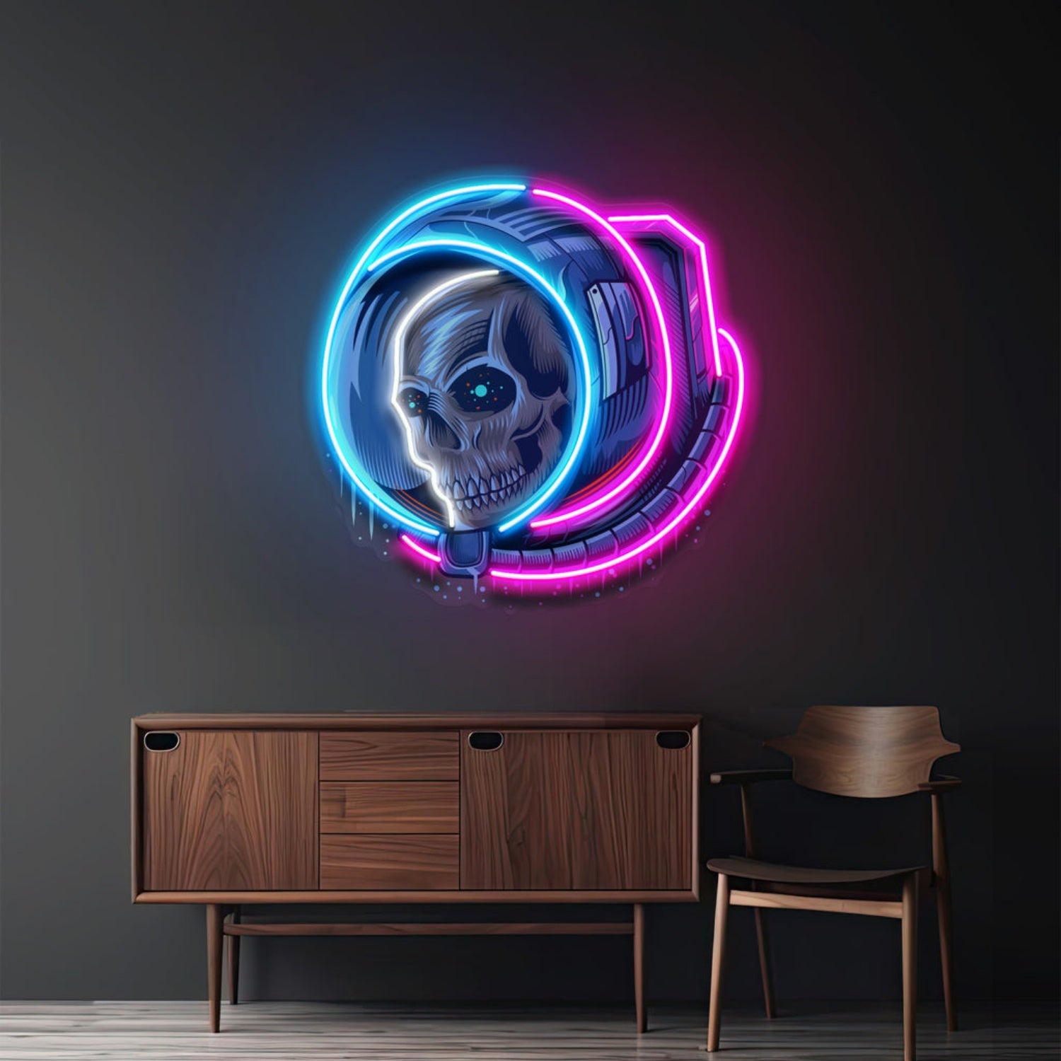 Astronaut Skull Acrylic Artwork Led Neon Sign | Shineneon