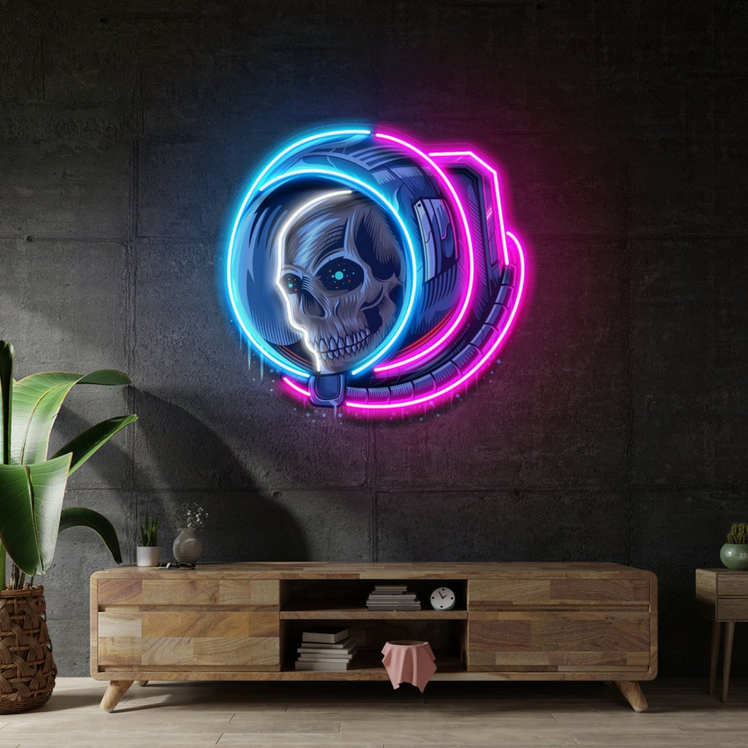 Astronaut Skull Acrylic Artwork Led Neon Sign | Shineneon