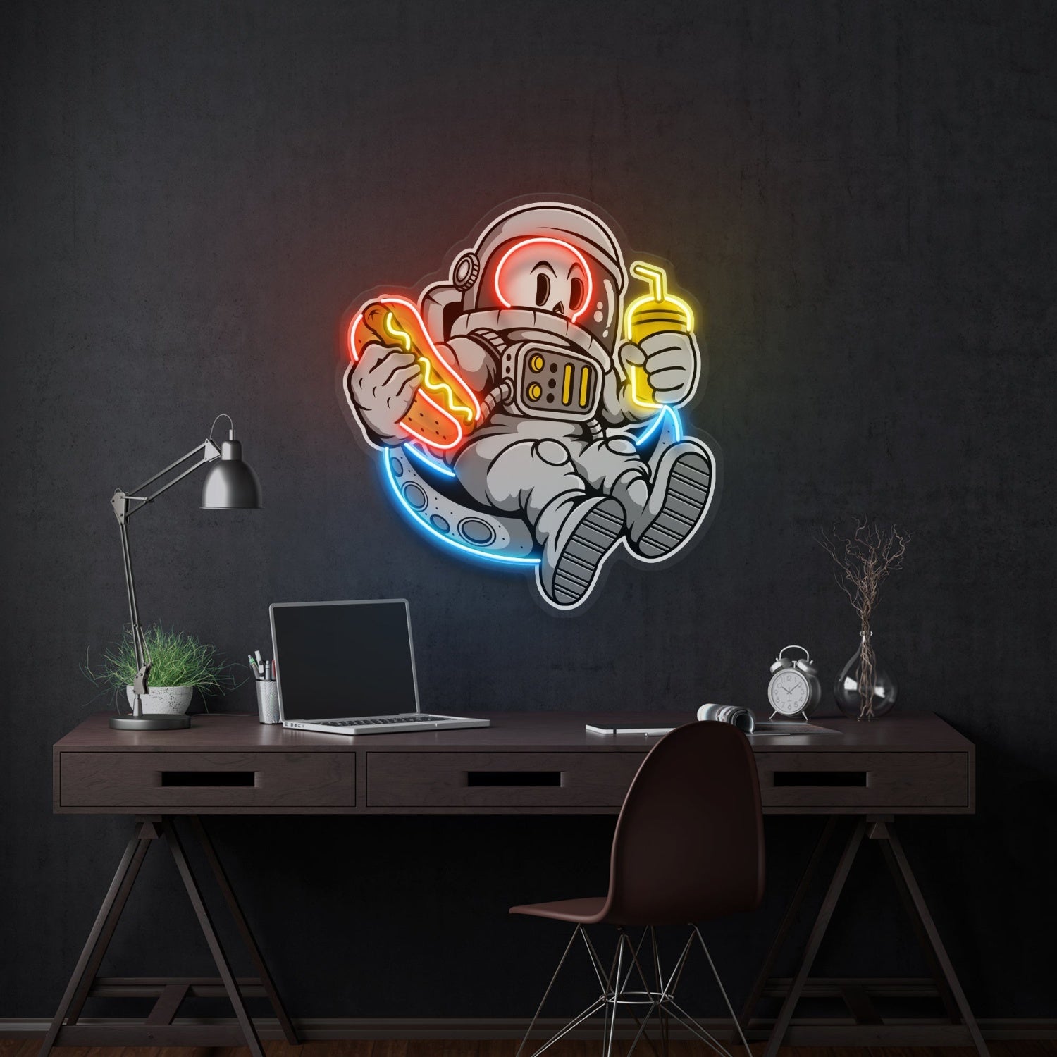 Astronaut Skull Hotdog Acrylic Artwork Led Neon Sign | Shineneon