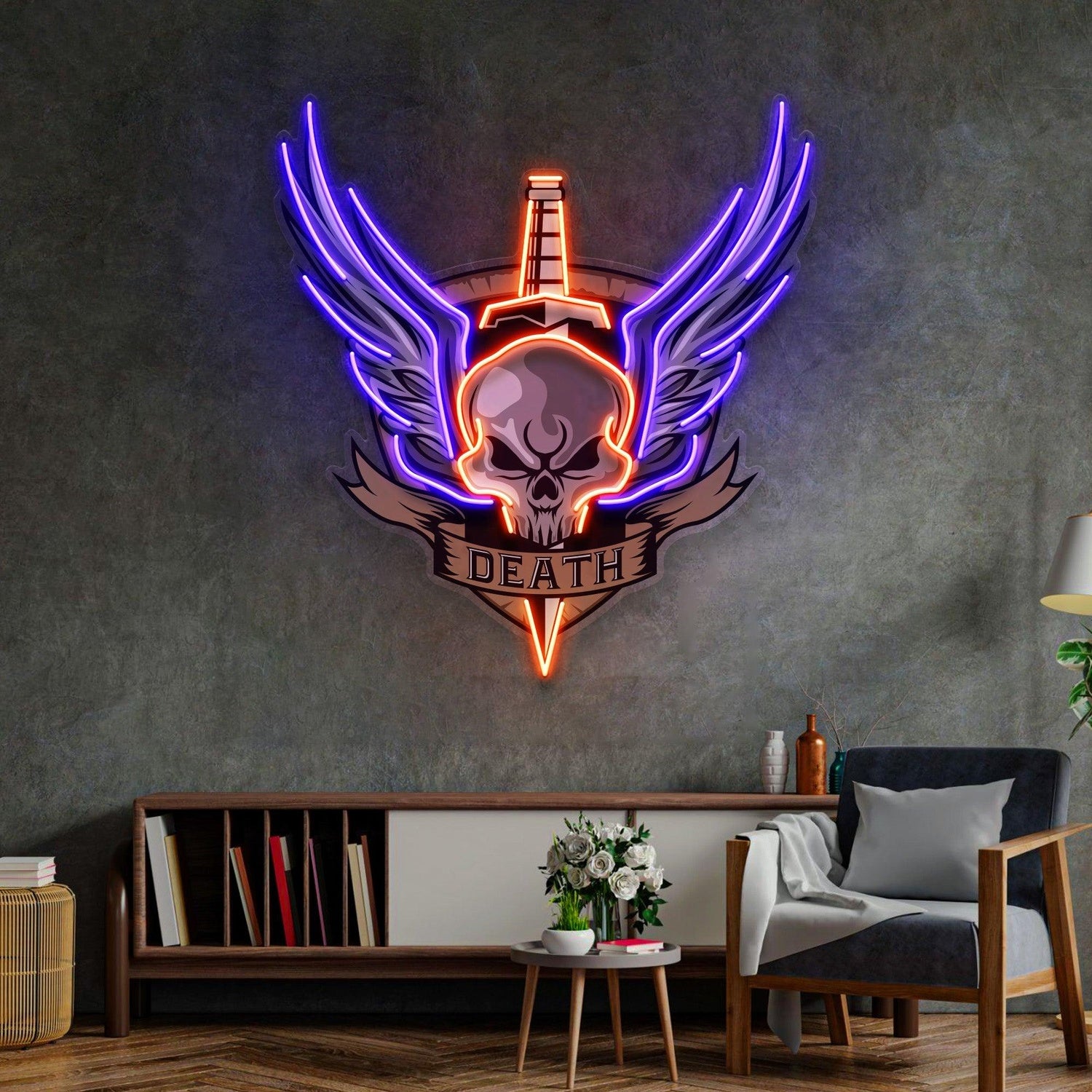 Astronaut Space Helmet Uv Printed Led Neon Sign With Purple Orange Glow For Room Decor | Shineneon