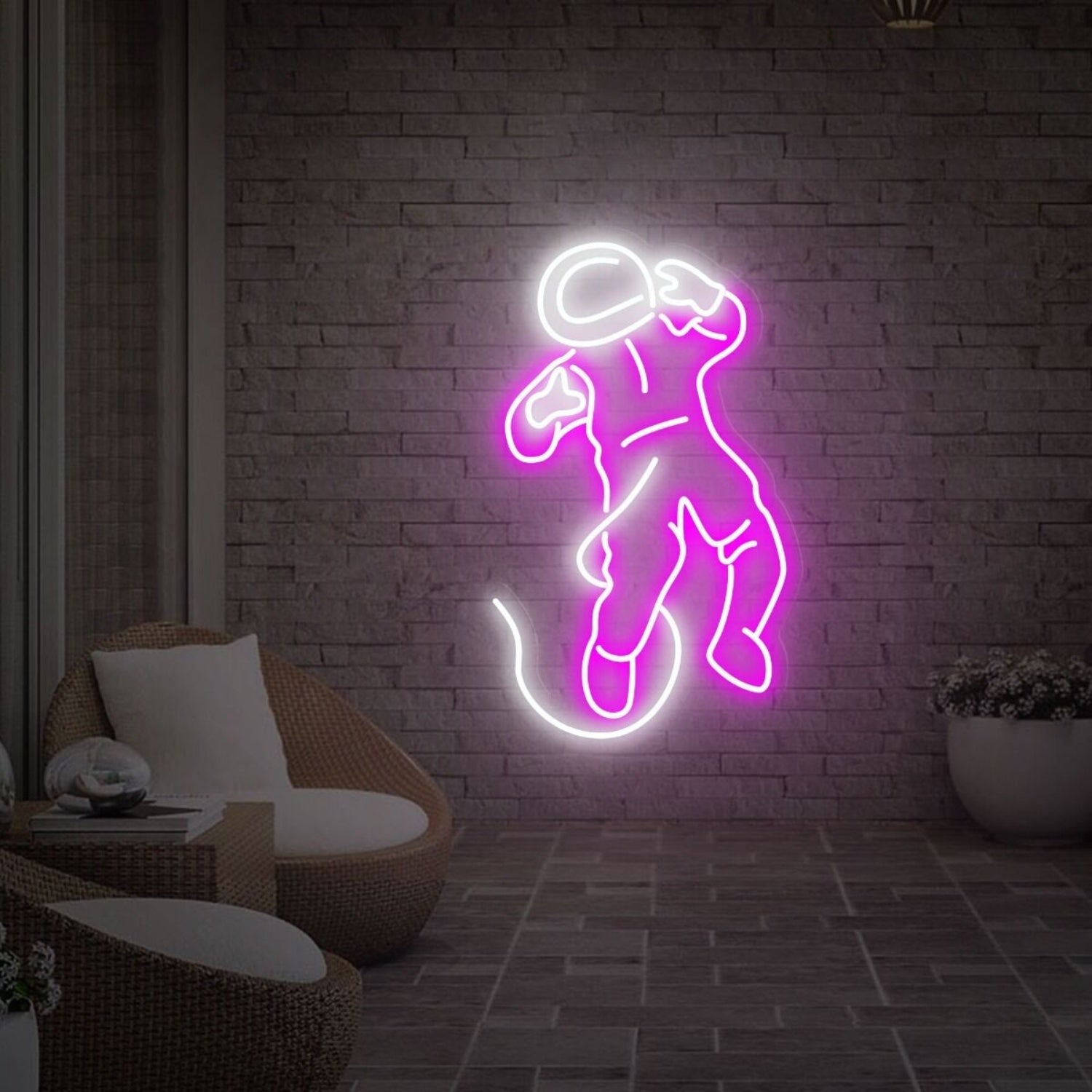Astronaut Spaceman Art Neon Decor Home Office - Shineneon