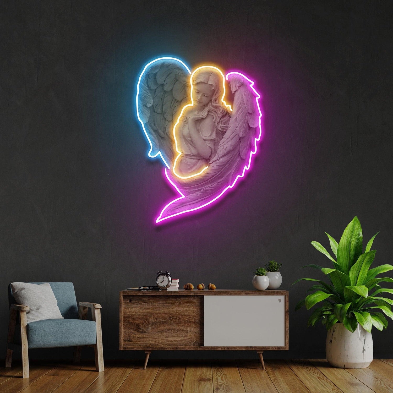 Astronaut Tiger Multicolor Uv Printed Led Neon Sign For Home Decor | Shineneon