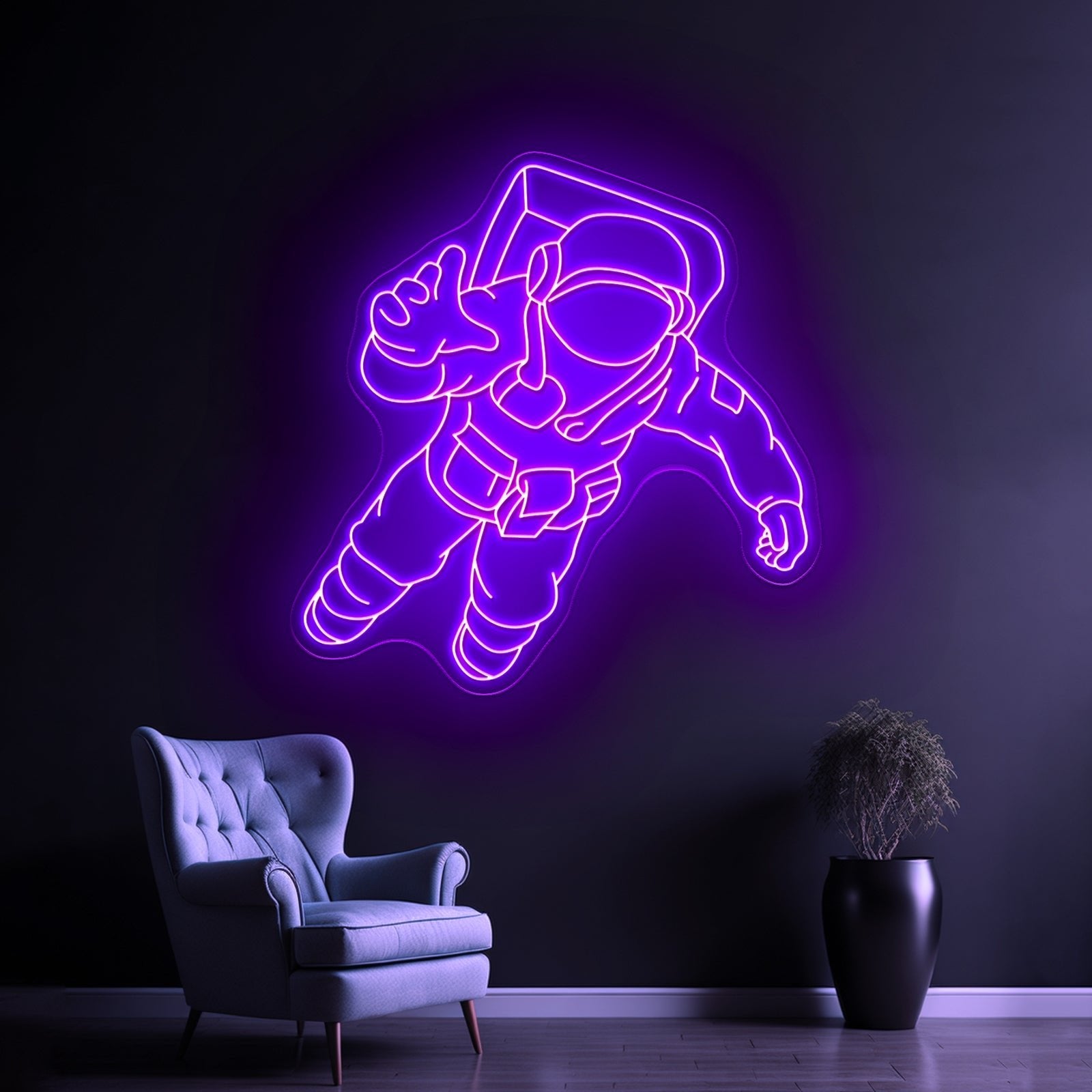 Astronaut Walking Large Neon Signs - Shineneon