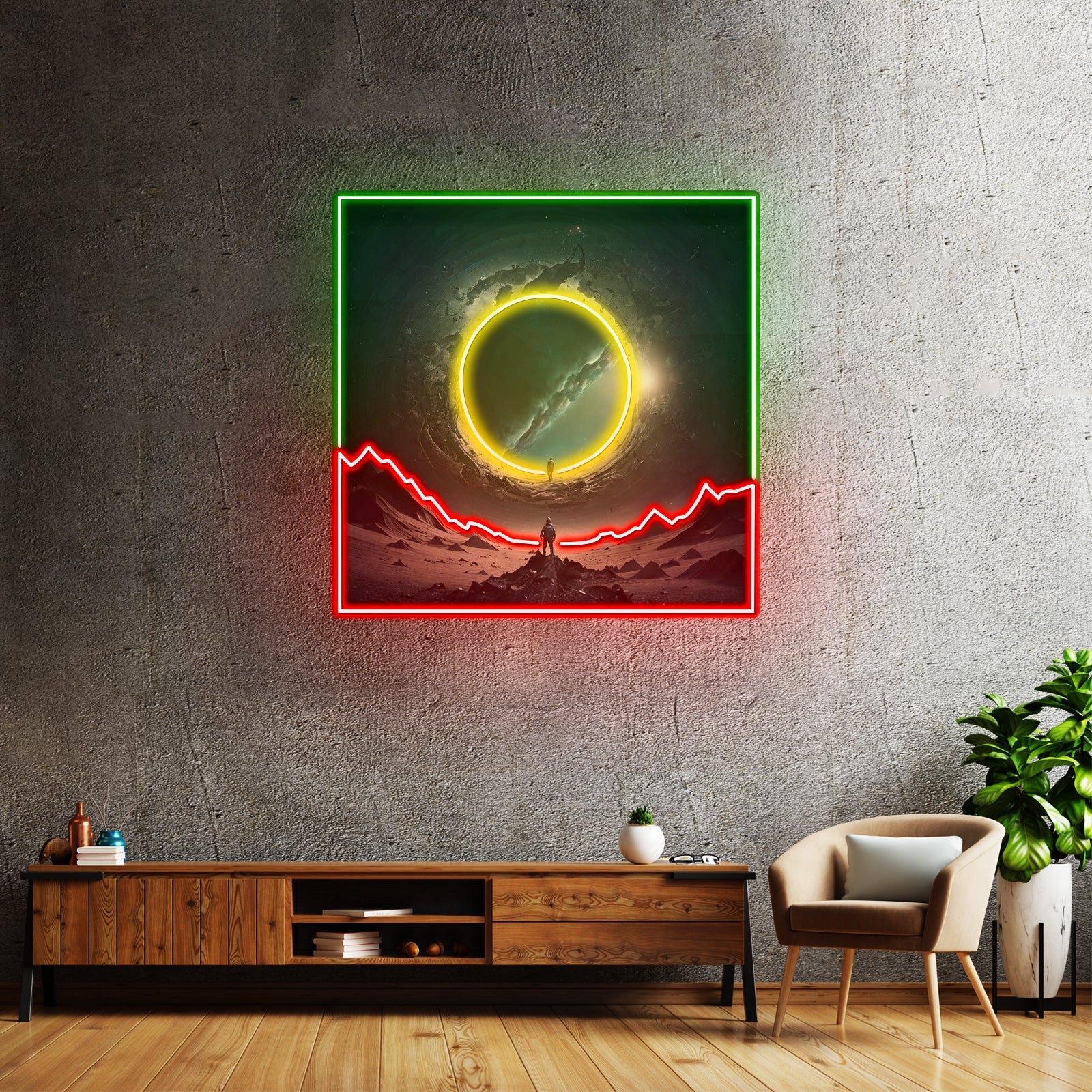 Astronauts Black Holes Led Neon Sign Light Custom Led Signs - Shineneon